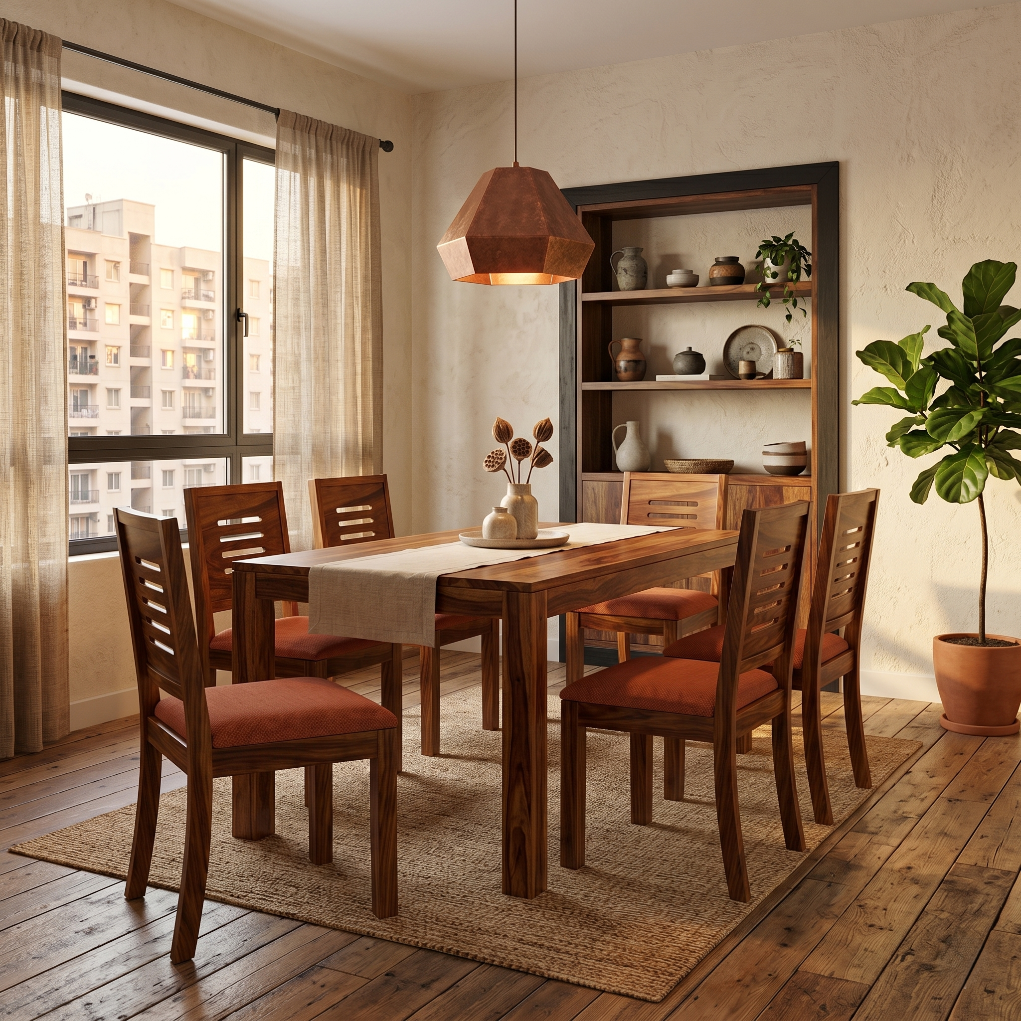 Alex Sheesham Wood Dining Chair