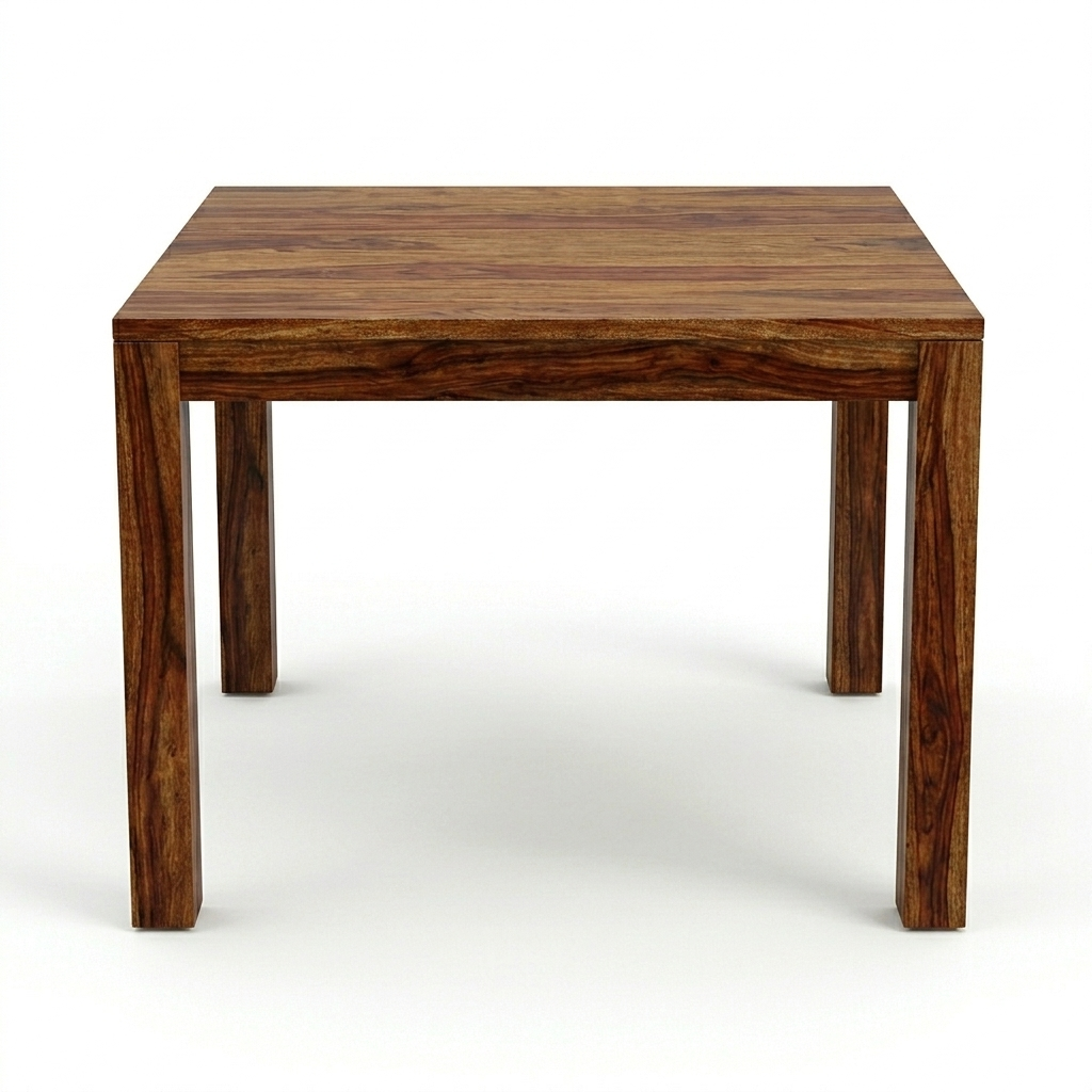Alex Sheesham Wood Square Dining Table/ Four Seater