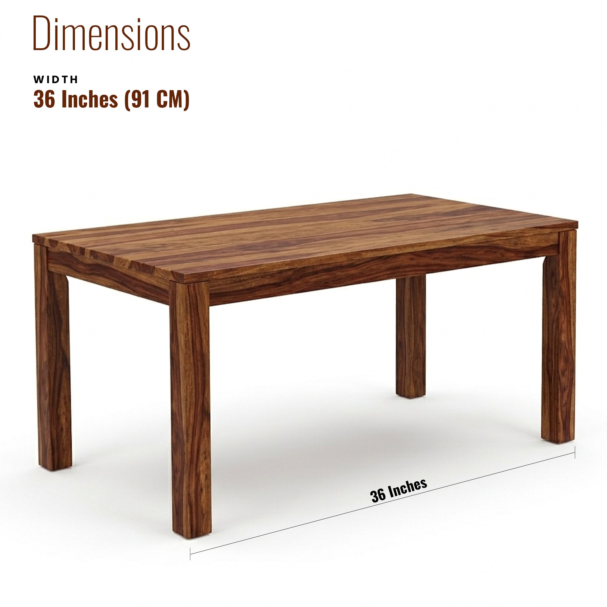 Alex Sheesham Wood Dining Table/ Six Seater