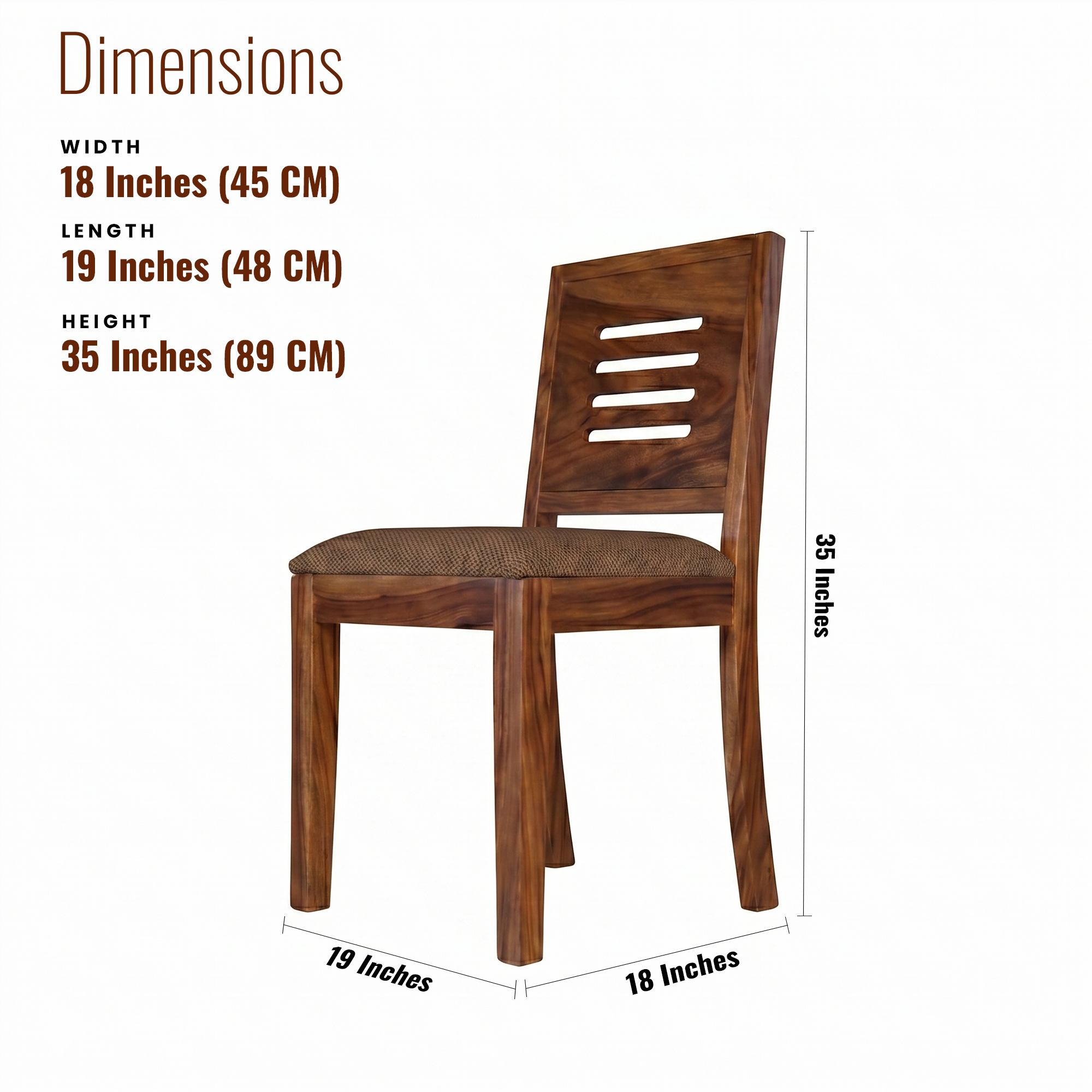 Alex Sheesham Wood Dining Chair