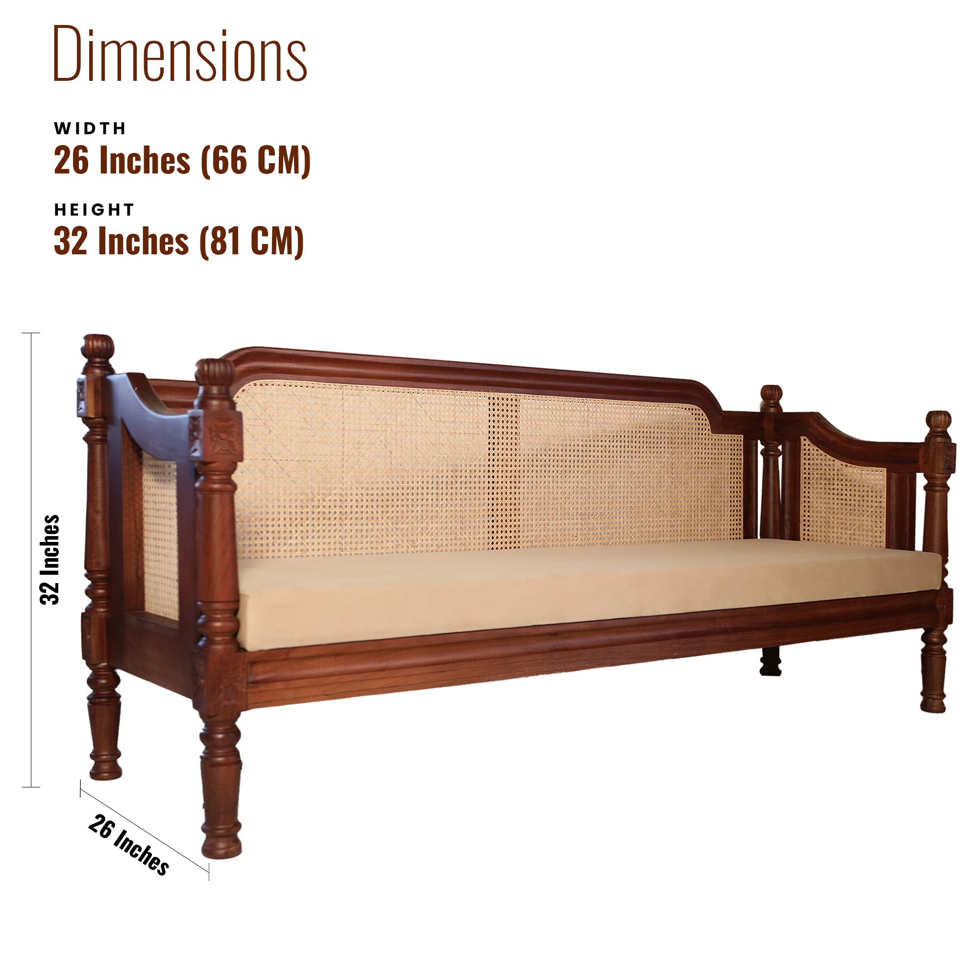 Amelia Solid Wood Daybed/bench