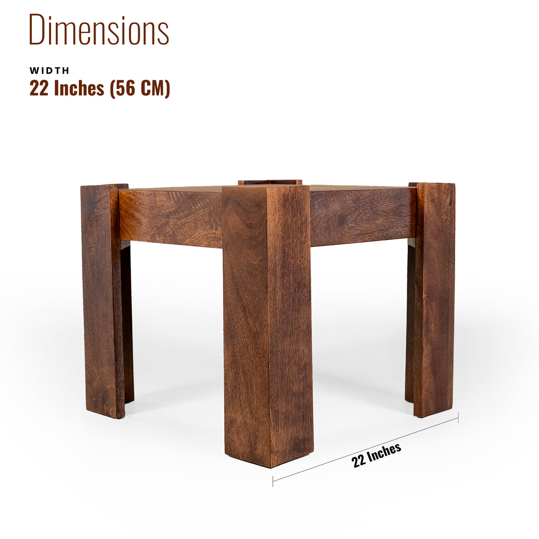 Andre Solid Wood Side Table/End Table