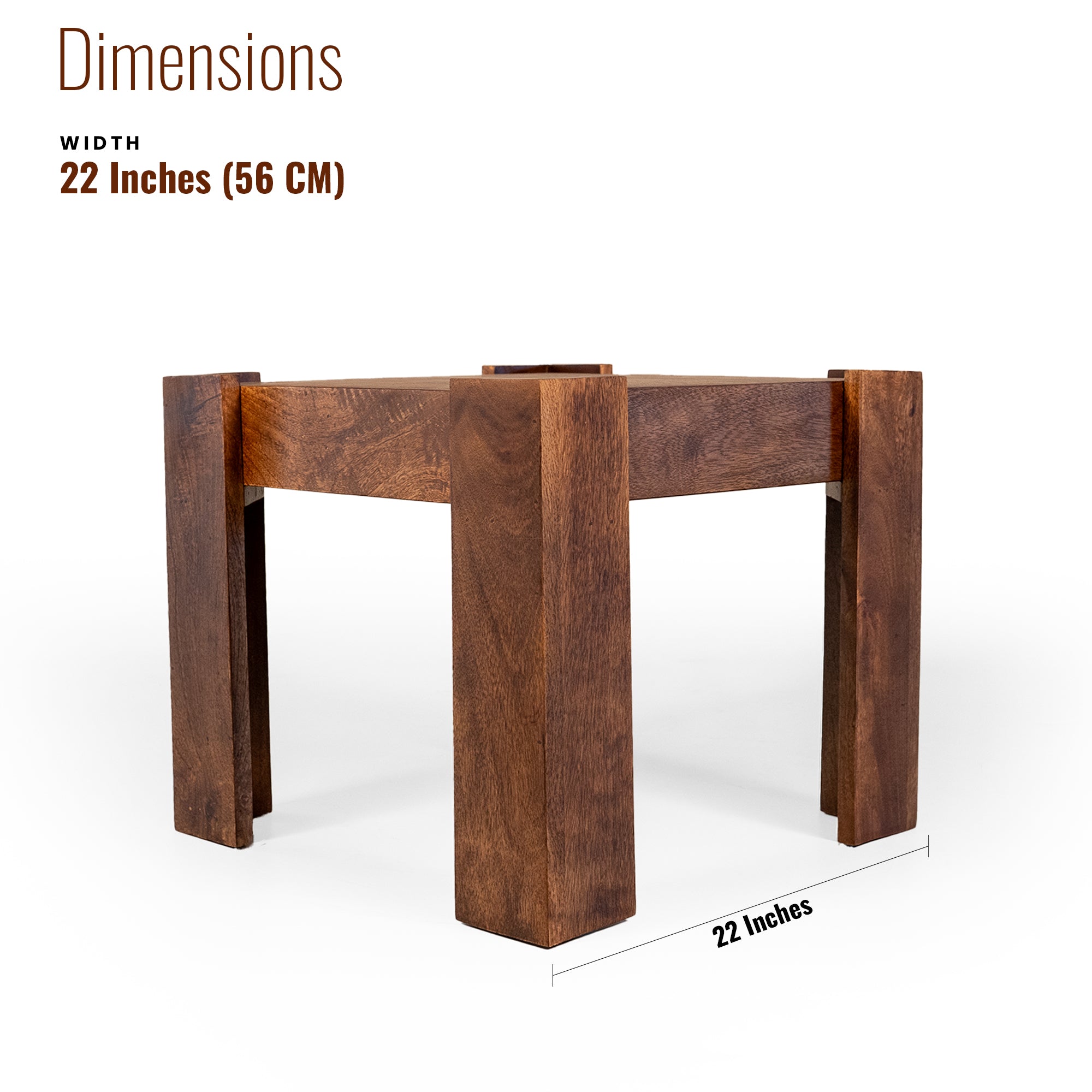 Andre Solid Wood Side Table/End Table