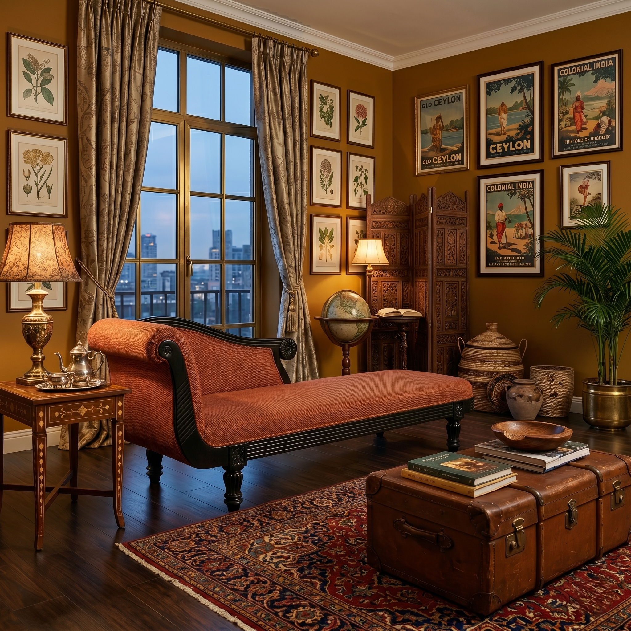 Ceylon Sheesham Wood Daybed/ Chaise Lounge