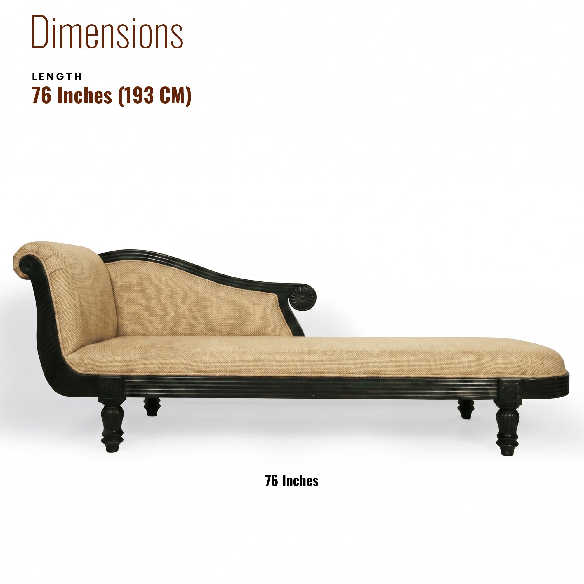 Ceylon Sheesham Wood Daybed/ Chaise Lounge