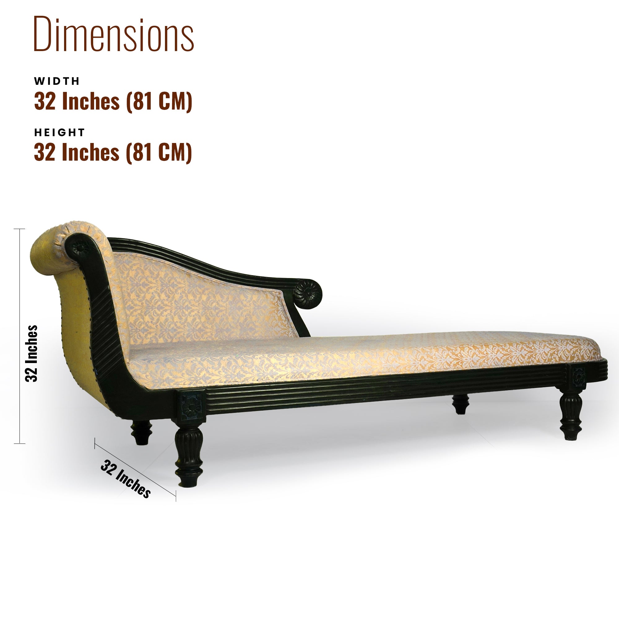 Ceylon Sheesham Wood Daybed/ Chaise Lounge