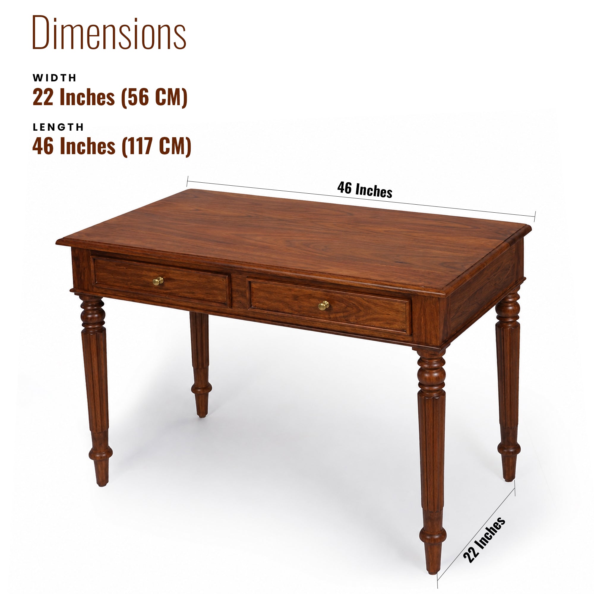 Ceylon Sheesham Wood  Study Table/ Console Table