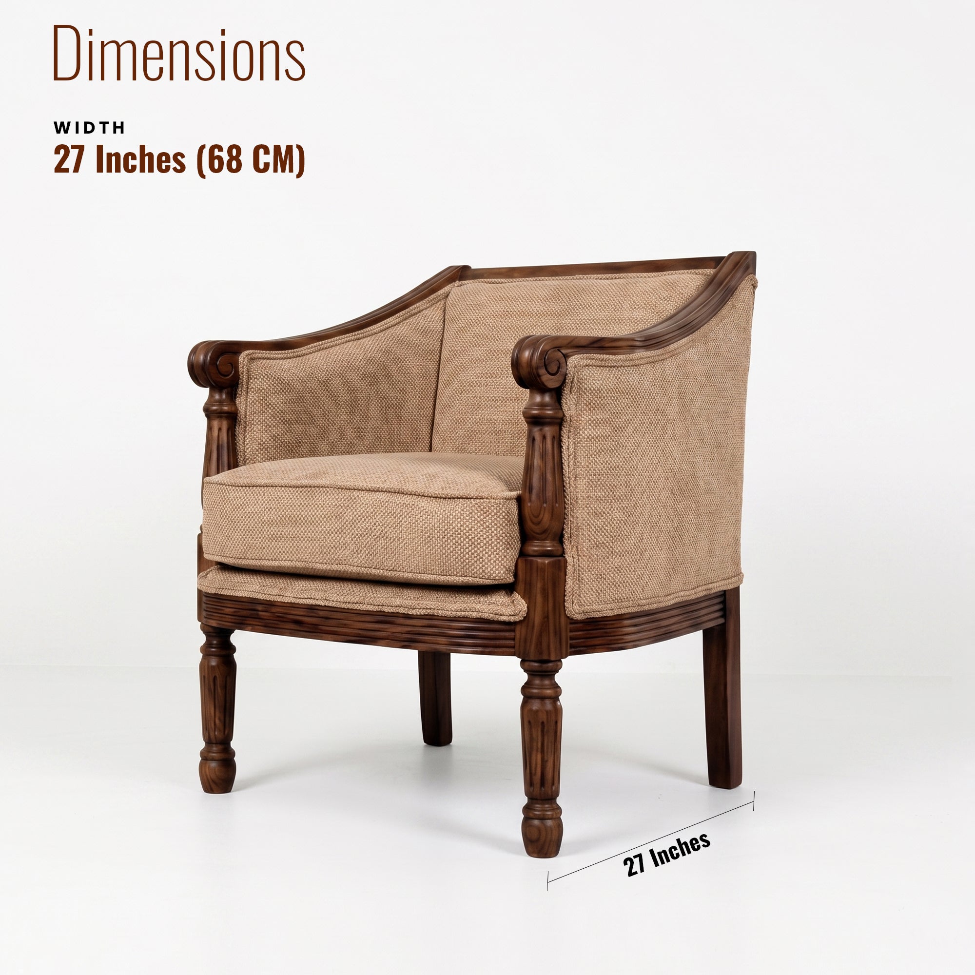 Ceylon Sheesham Wood  Armchair