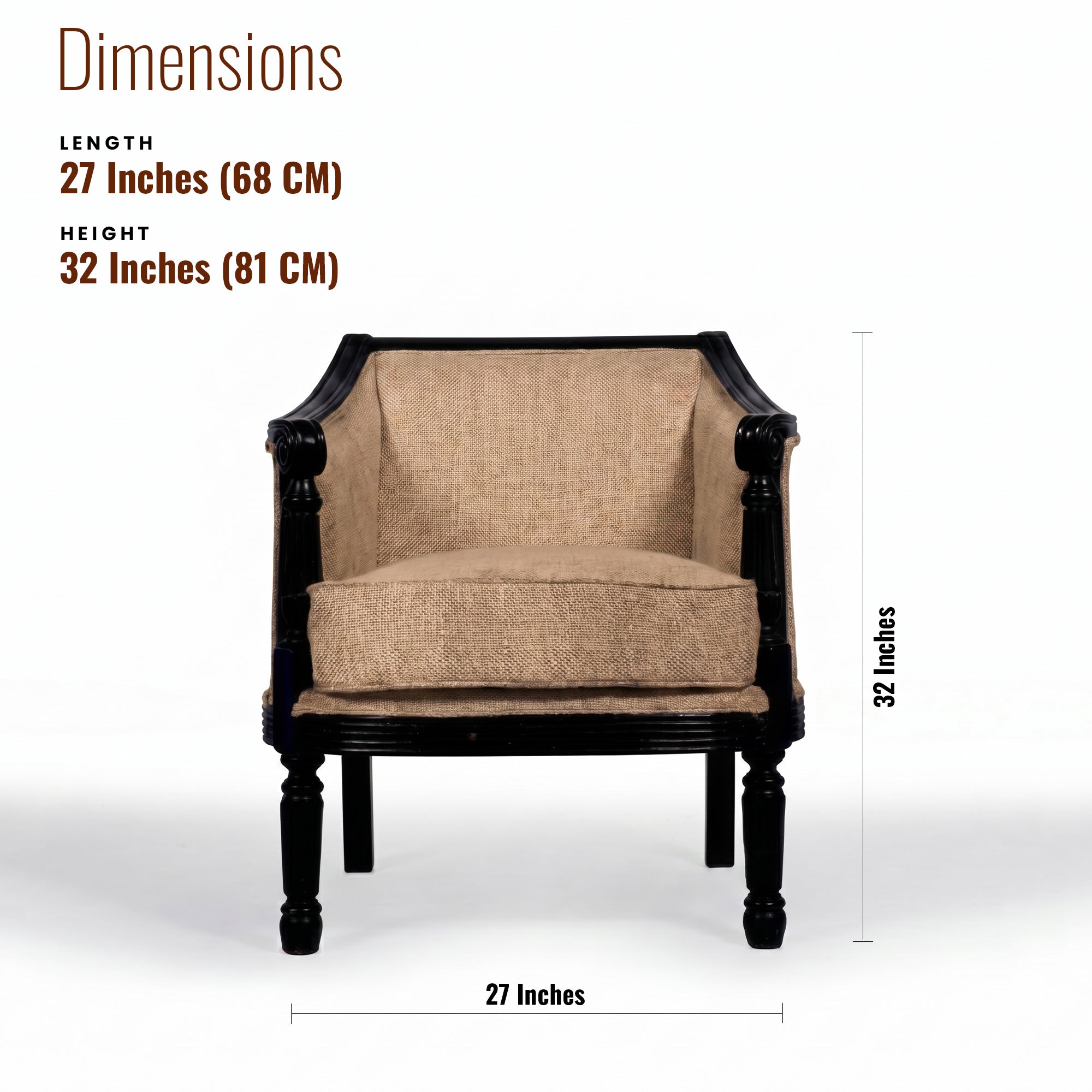 Ceylon Sheesham Wood  Armchair