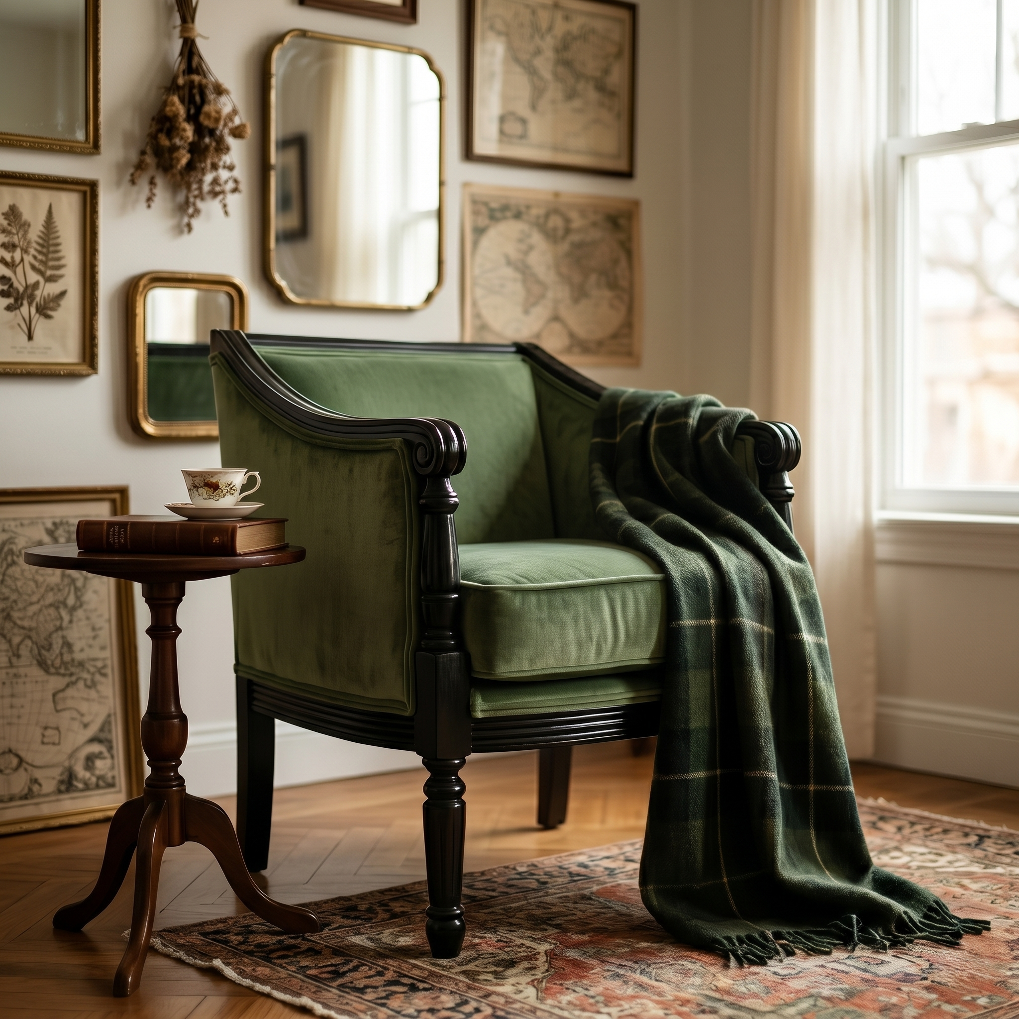Ceylon Sheesham Wood  Armchair
