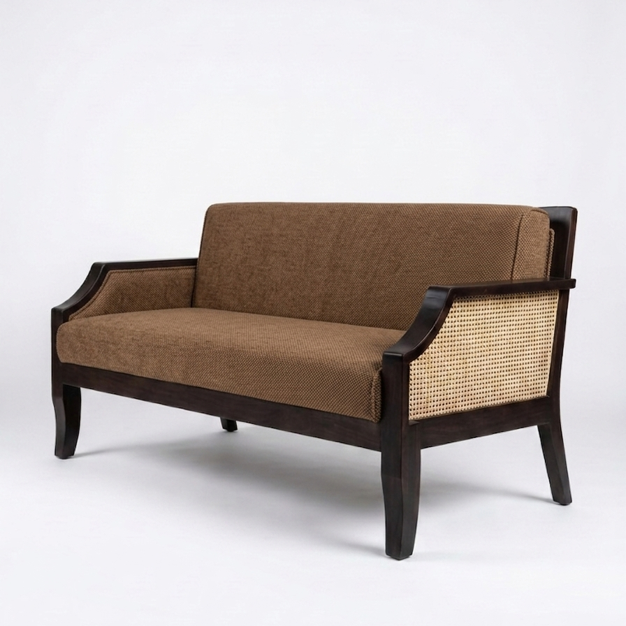 Charles Three Seater Wooden Sofa