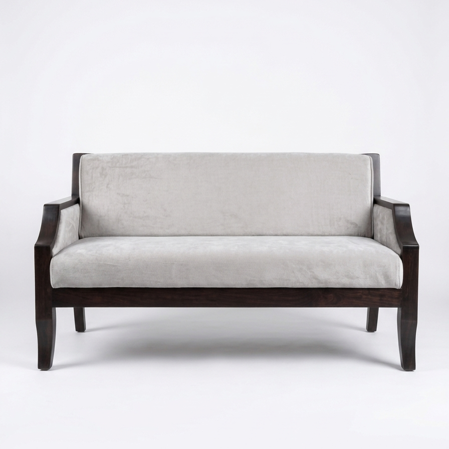 Charles Three Seater Wooden Sofa