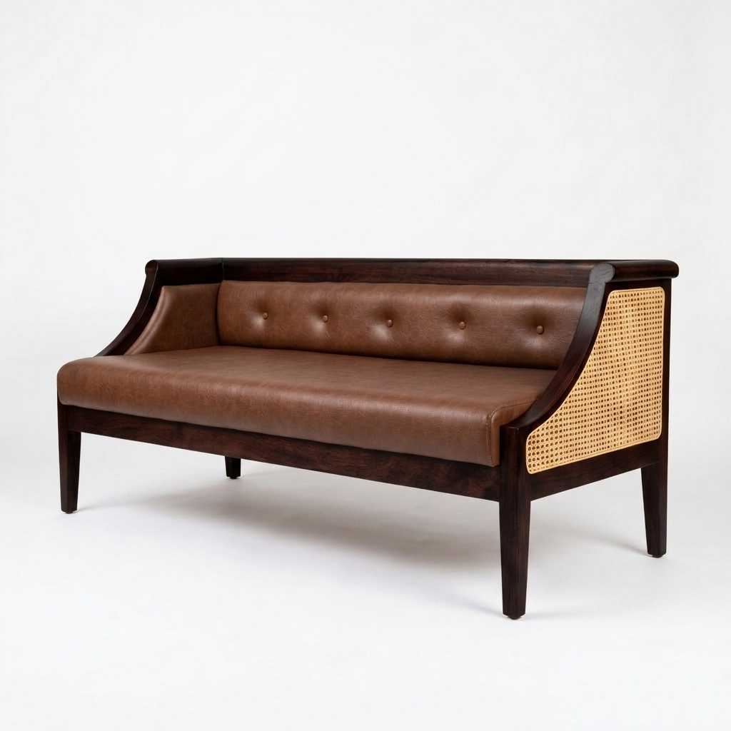 Dune Three Seater Wooden Sofa