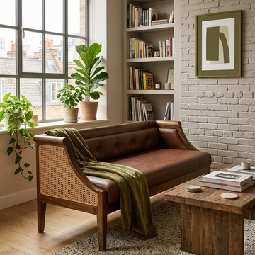 Dune Three Seater Wooden Sofa