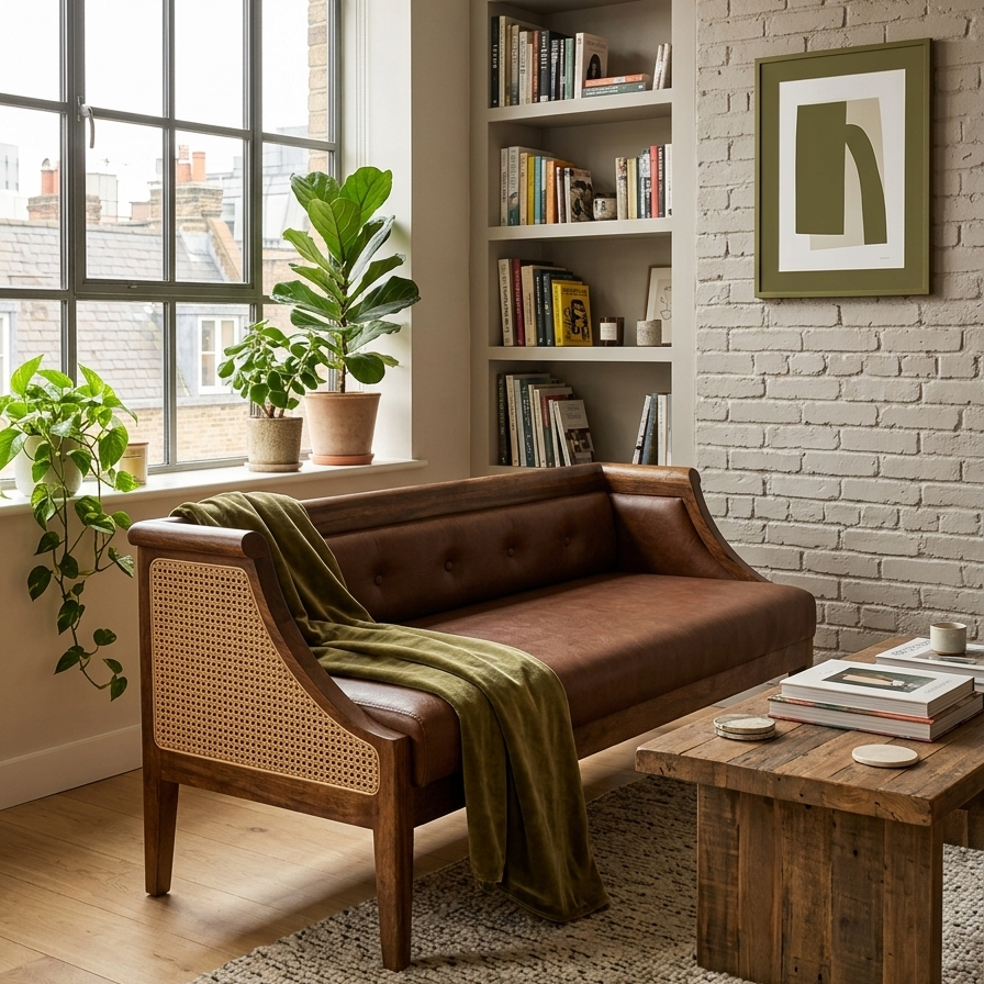 Dune Three Seater Wooden Sofa