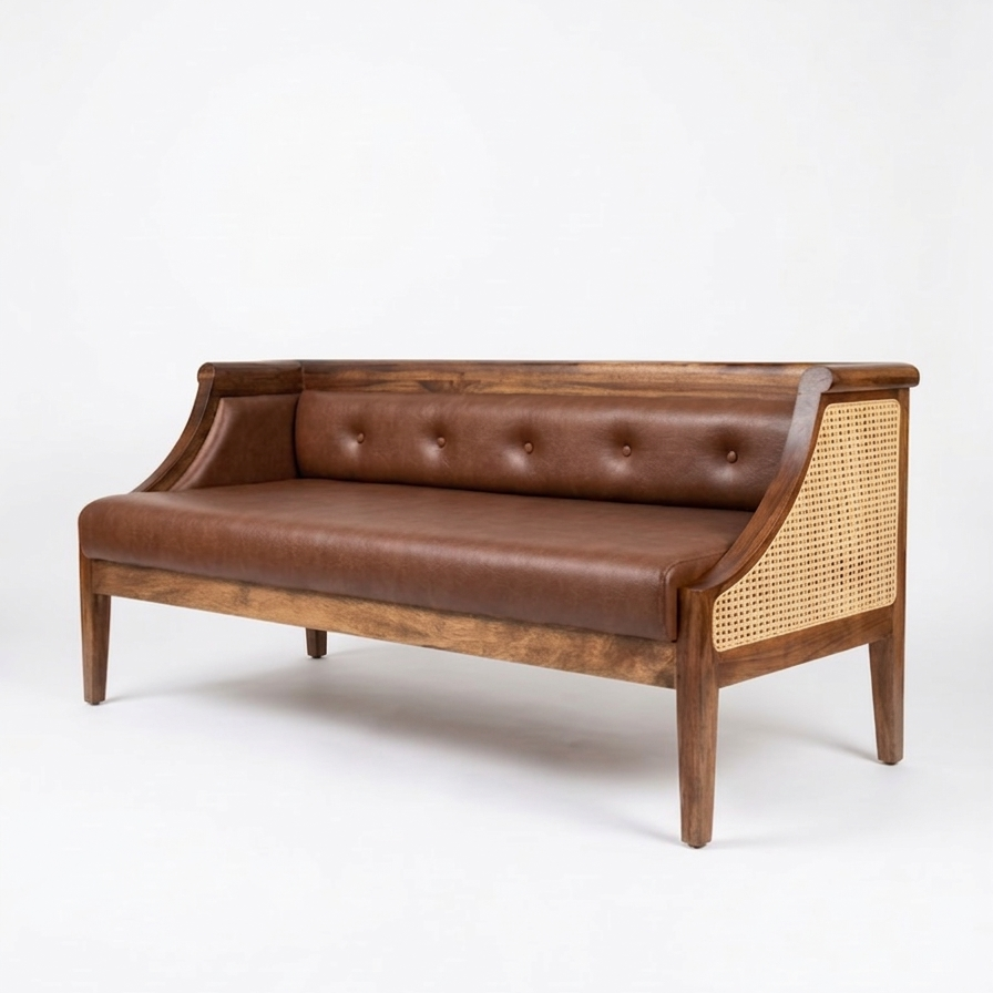 Dune Three Seater Wooden Sofa