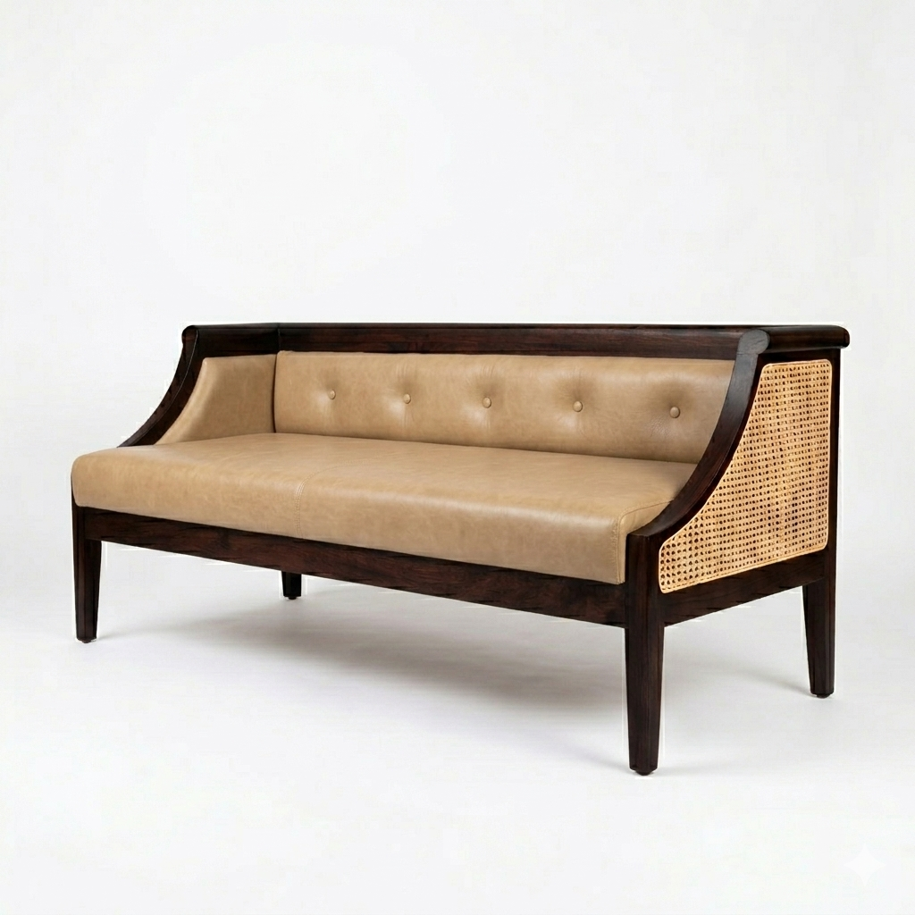 Dune Three Seater Wooden Sofa