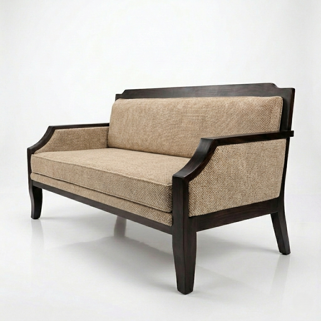 Harry Three Seater Wooden Sofa