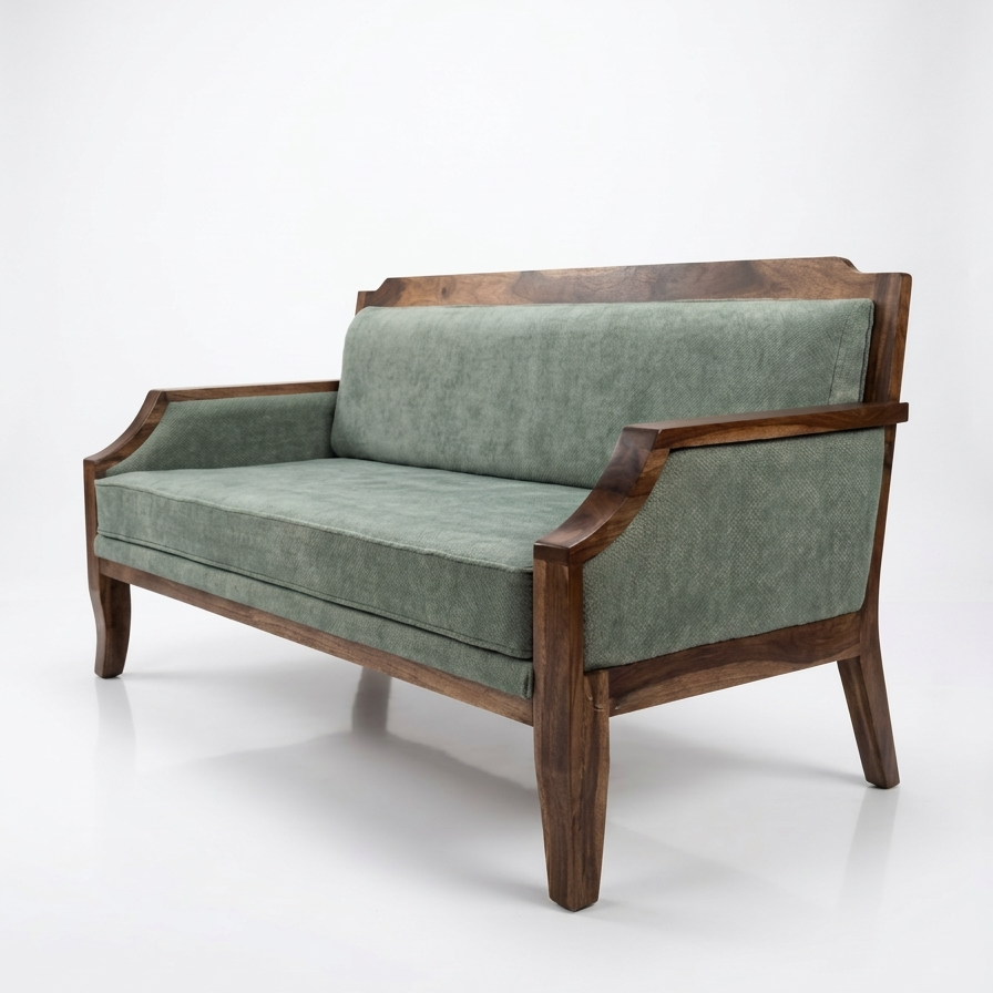 Harry Three Seater Wooden Sofa