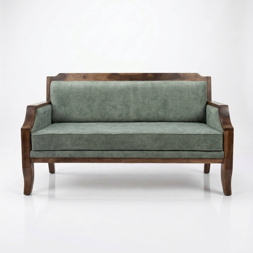Harry Three Seater Wooden Sofa