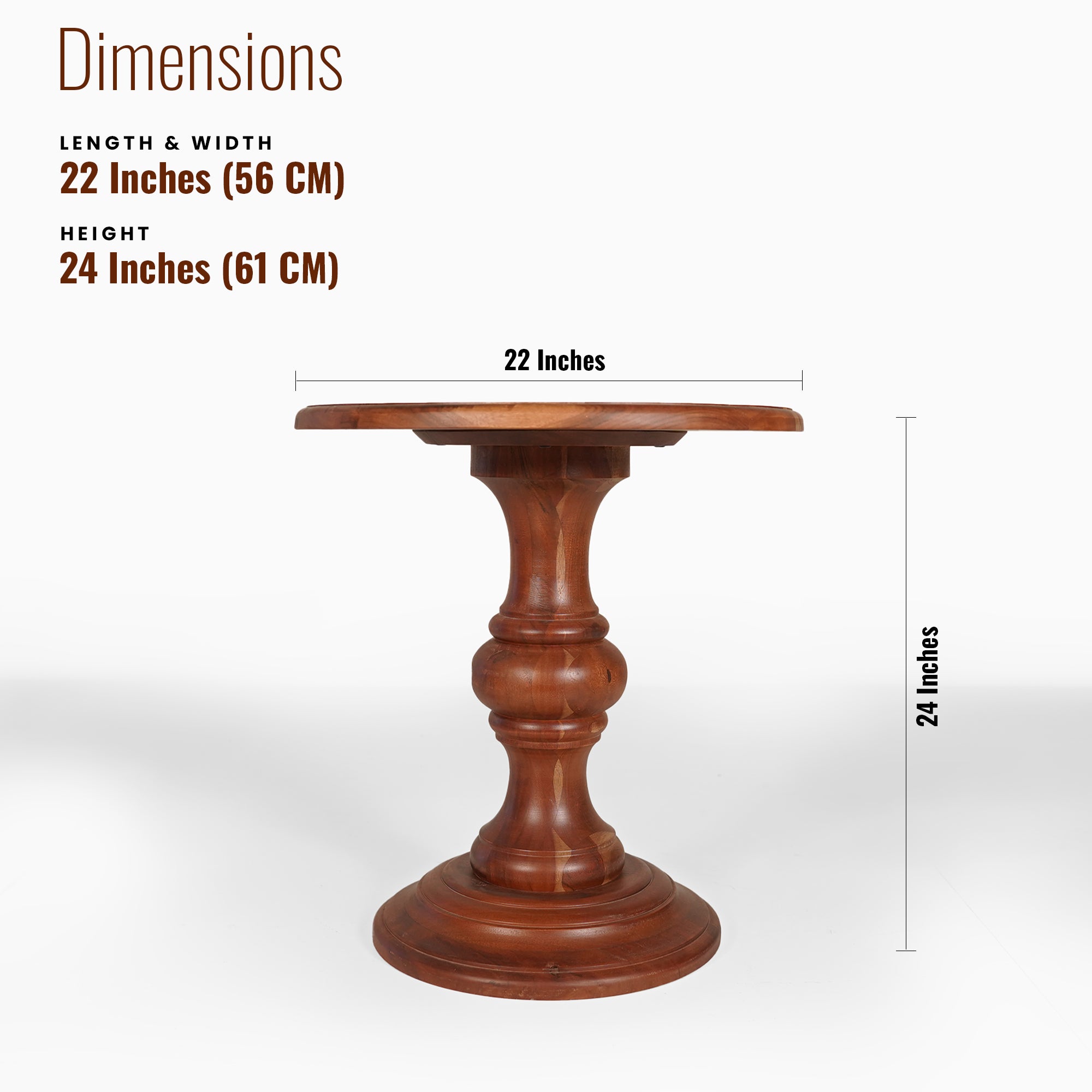 Henry  Sheesham Wood Side table/ End table Wood Top