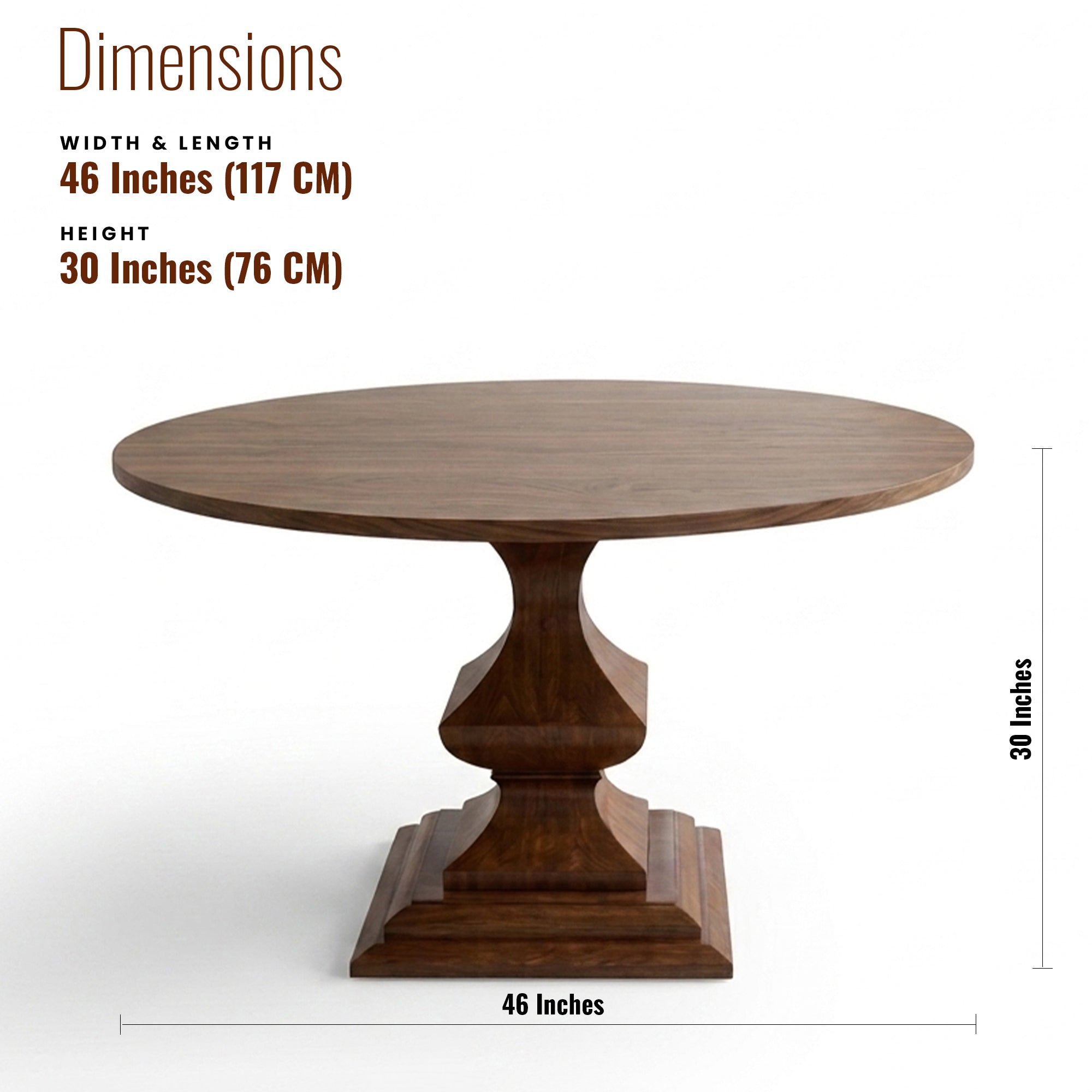 Jack Solid Wood Round Dining Table