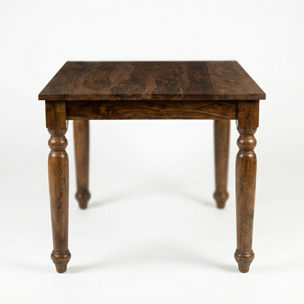 Jane Sheesham Wood Square Dining Table/ Four Seater