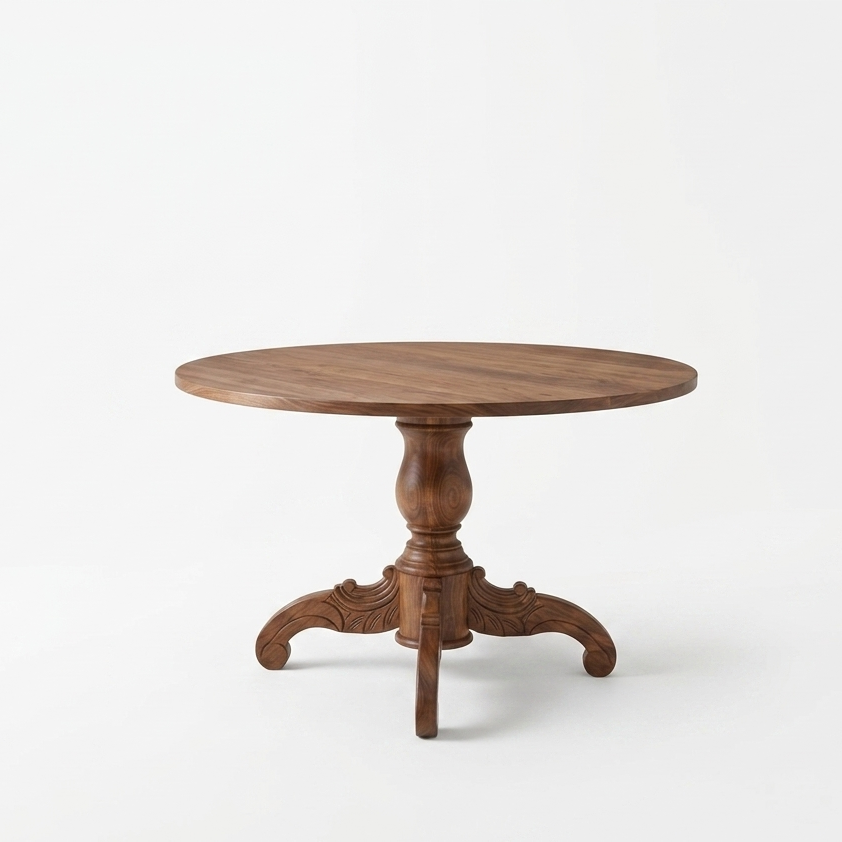 Kate Solid Wood Round Dining Table
