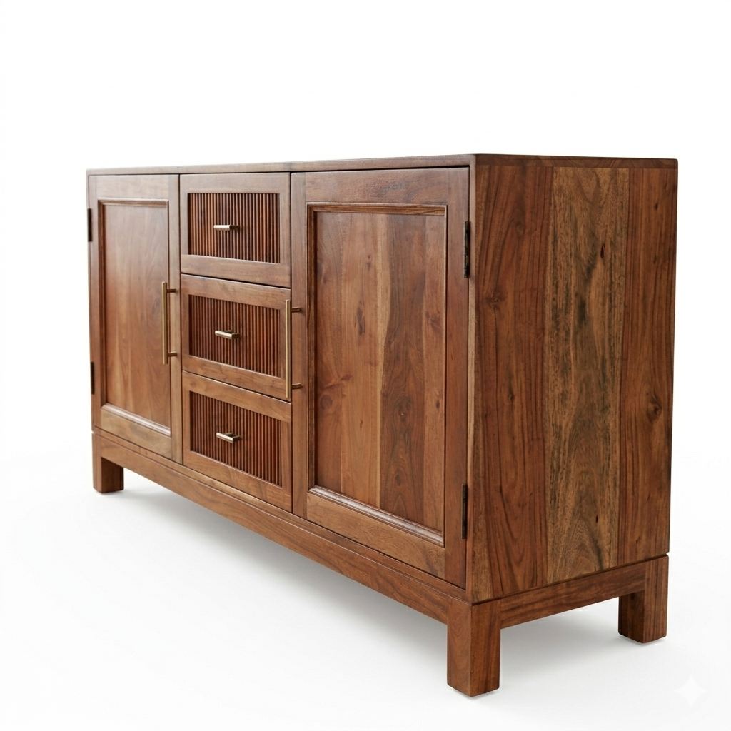 Kyle Solid Wood Sideboard 2 Door 3 Drawer
