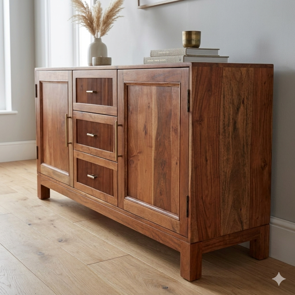 Kyle Solid Wood Sideboard 2 Door 3 Drawer
