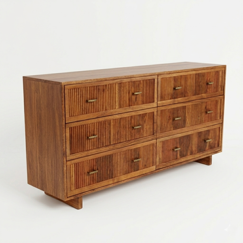 Kylie Solid Wood Chest of Drawers with six drawers