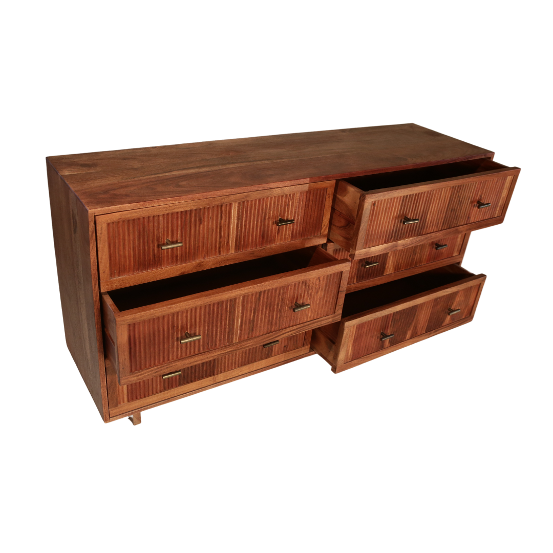 Kylie Solid Wood Chest of Drawers with six drawers