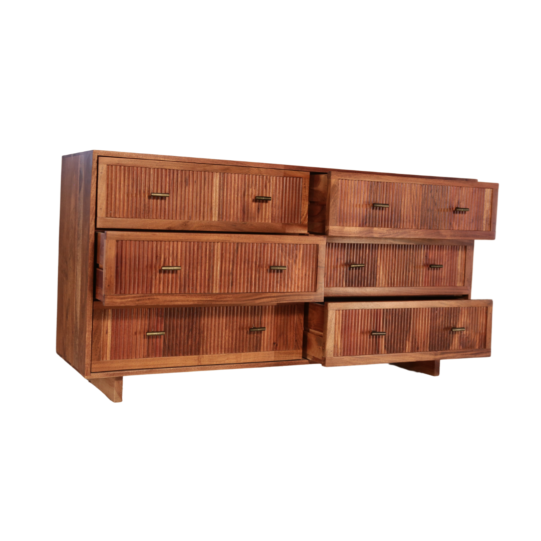 Kylie Solid Wood Chest of Drawers with six drawers