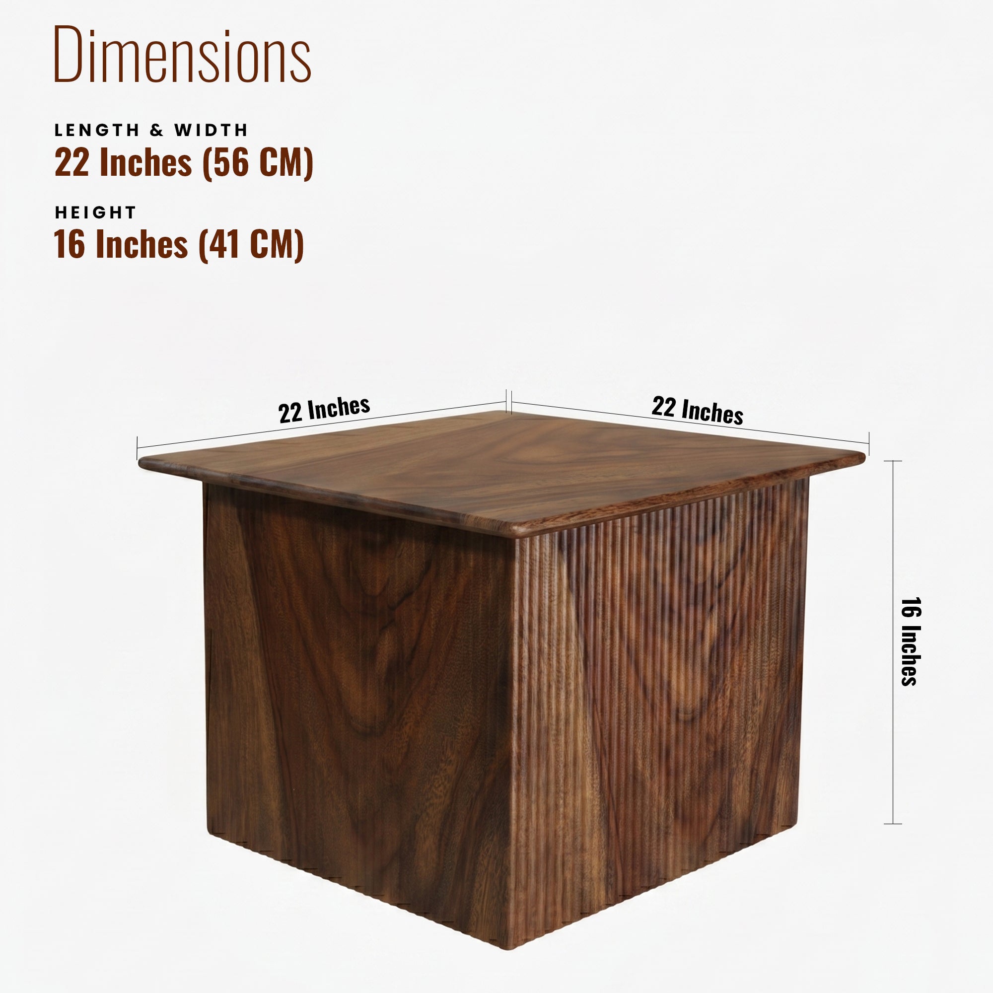 Kylie Sheesham Wood Center table/ Coffee table Wood Top set of 2