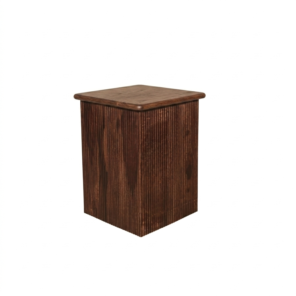 Kylie White Marble Top Sheesham Wood Side table/ End table