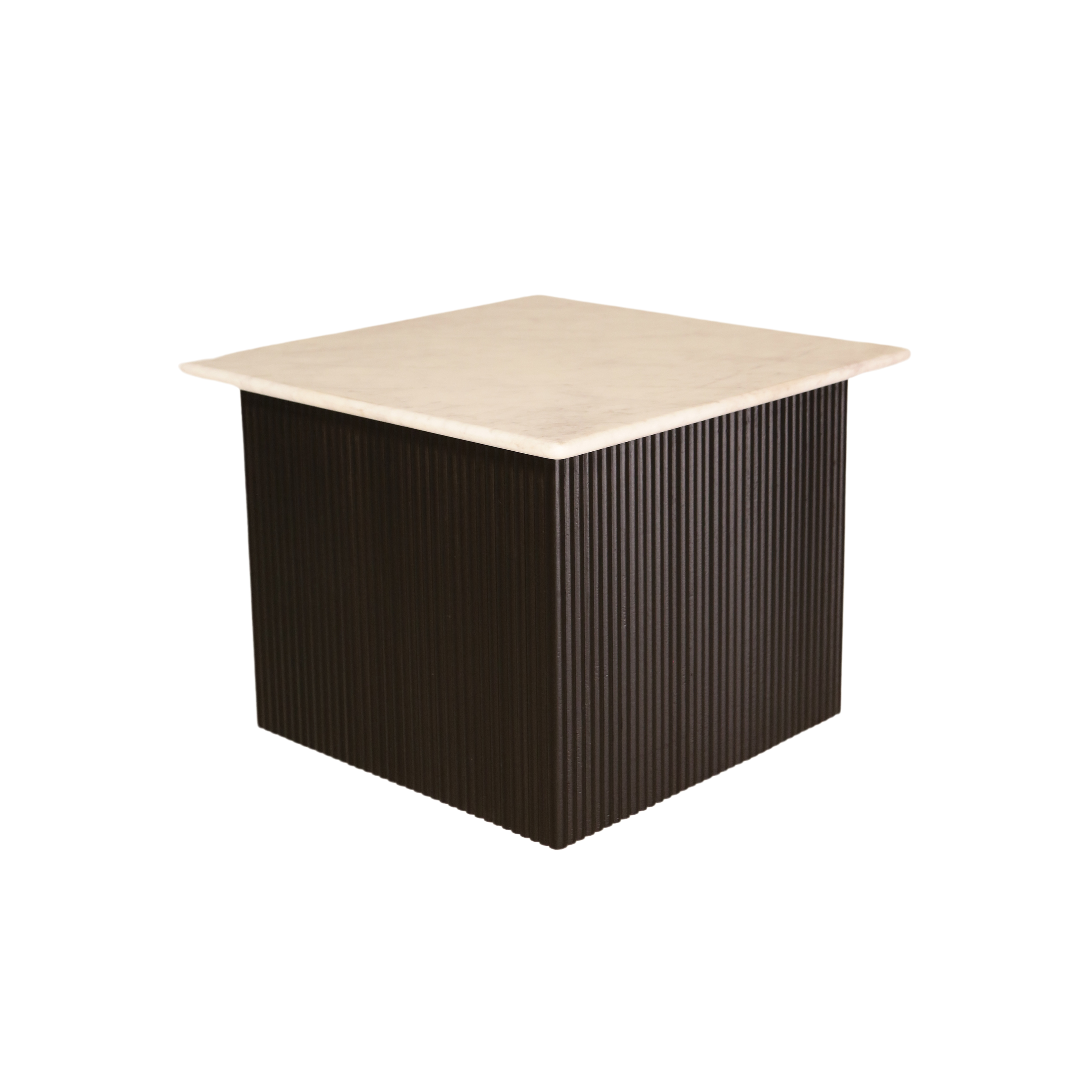 Kylie White marble Sheesham Wood Center table/ Coffee table Set of Two