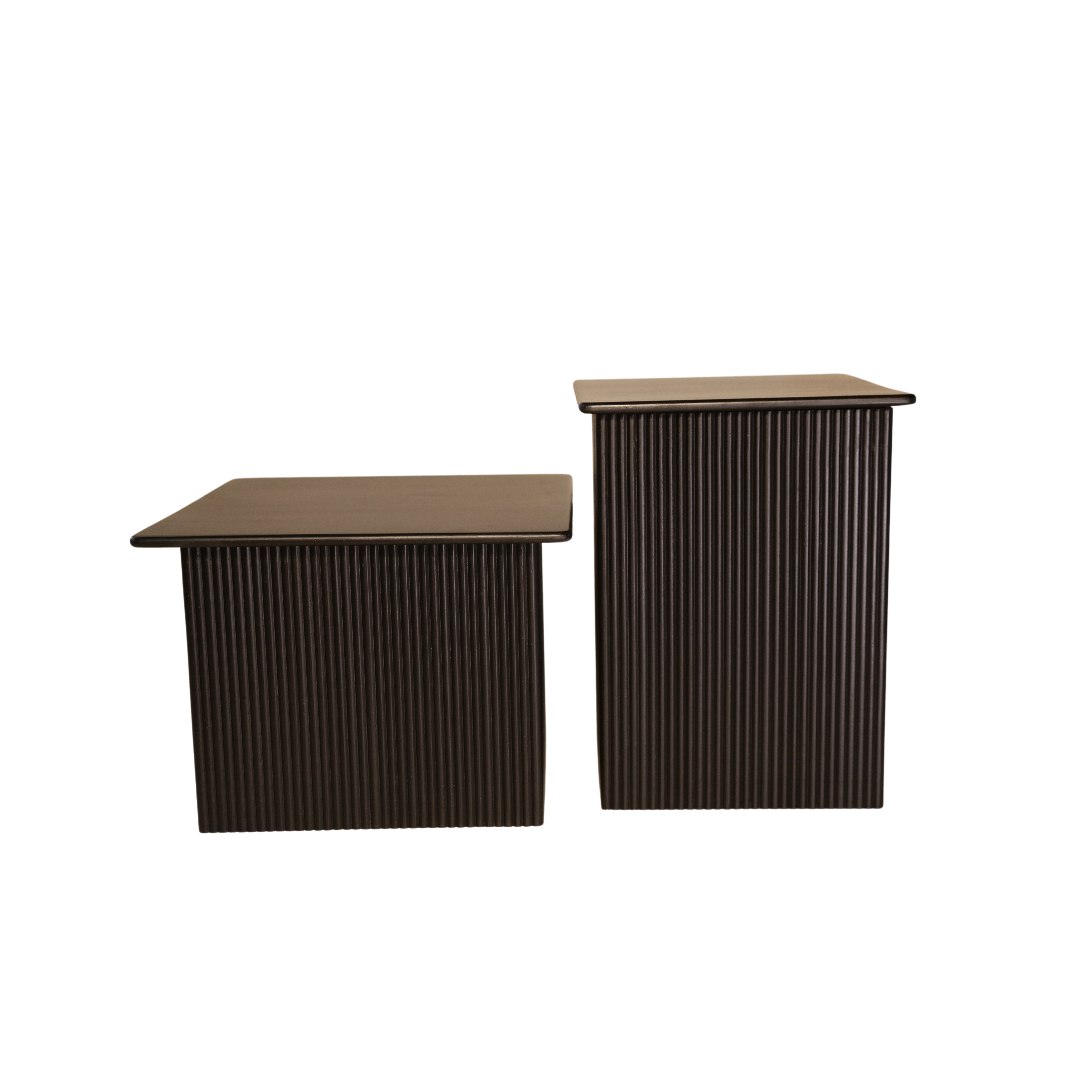 Kylie White Marble Top Sheesham Wood Side table/ End table