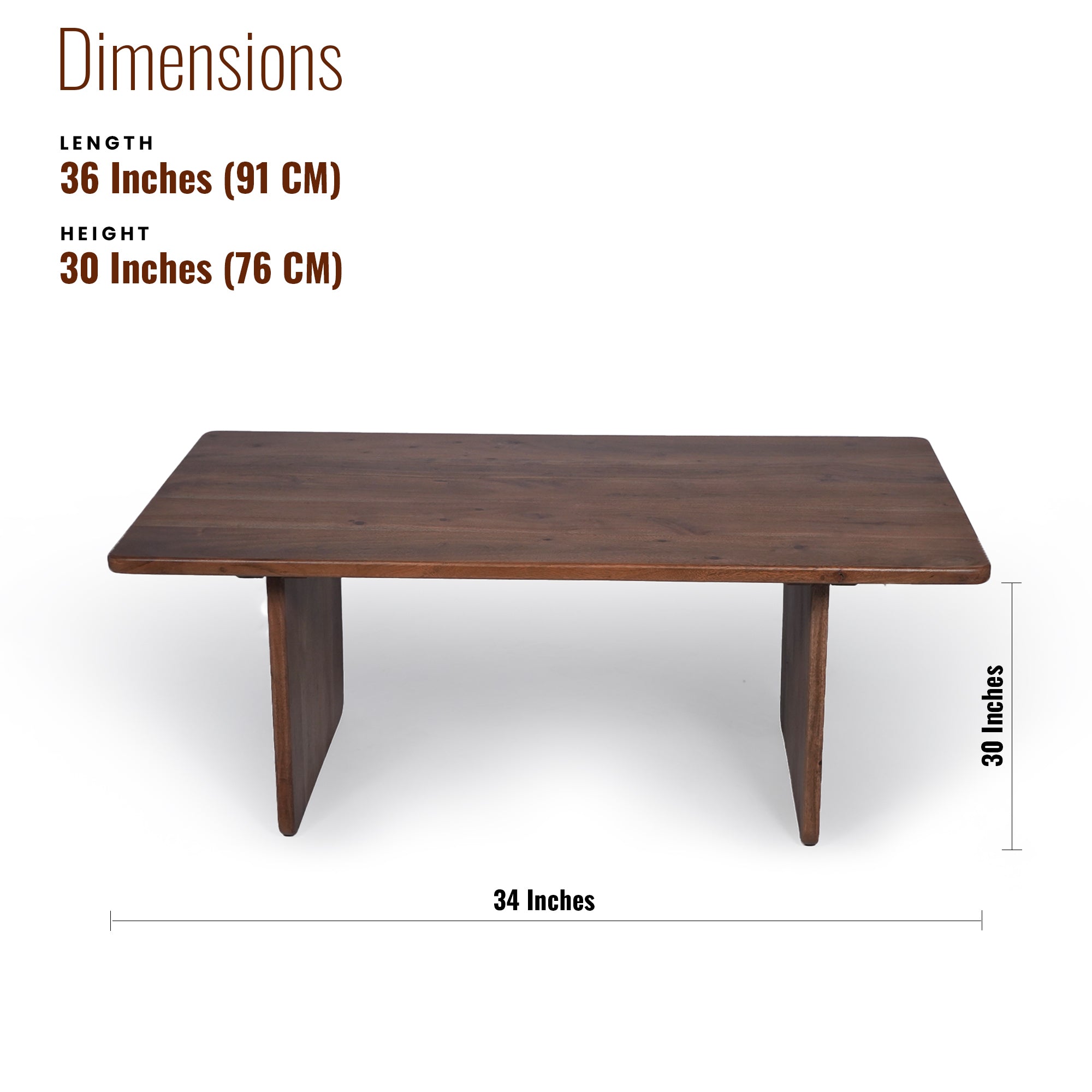 Levi Solid Wood Dining Table/ Six Seater