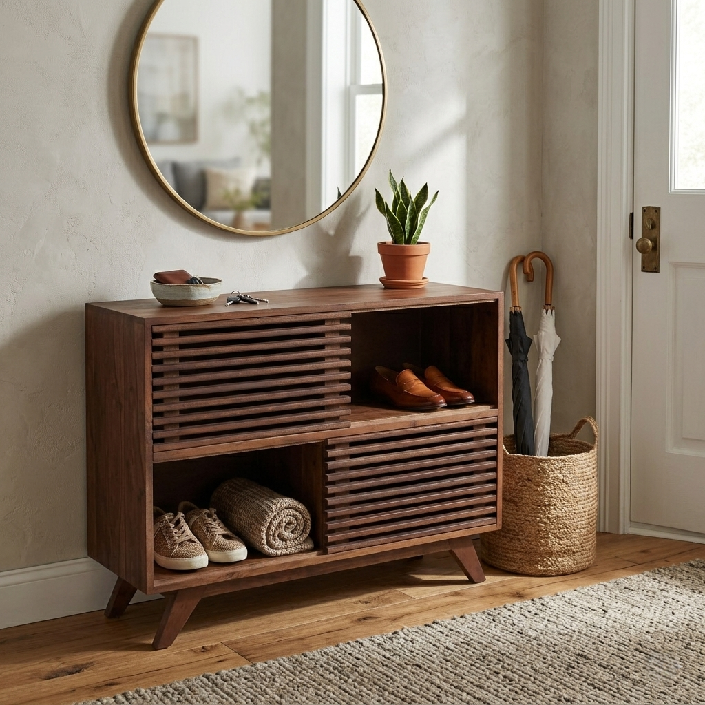 Luxor Solid Wood Sideboard with Sliding Doors