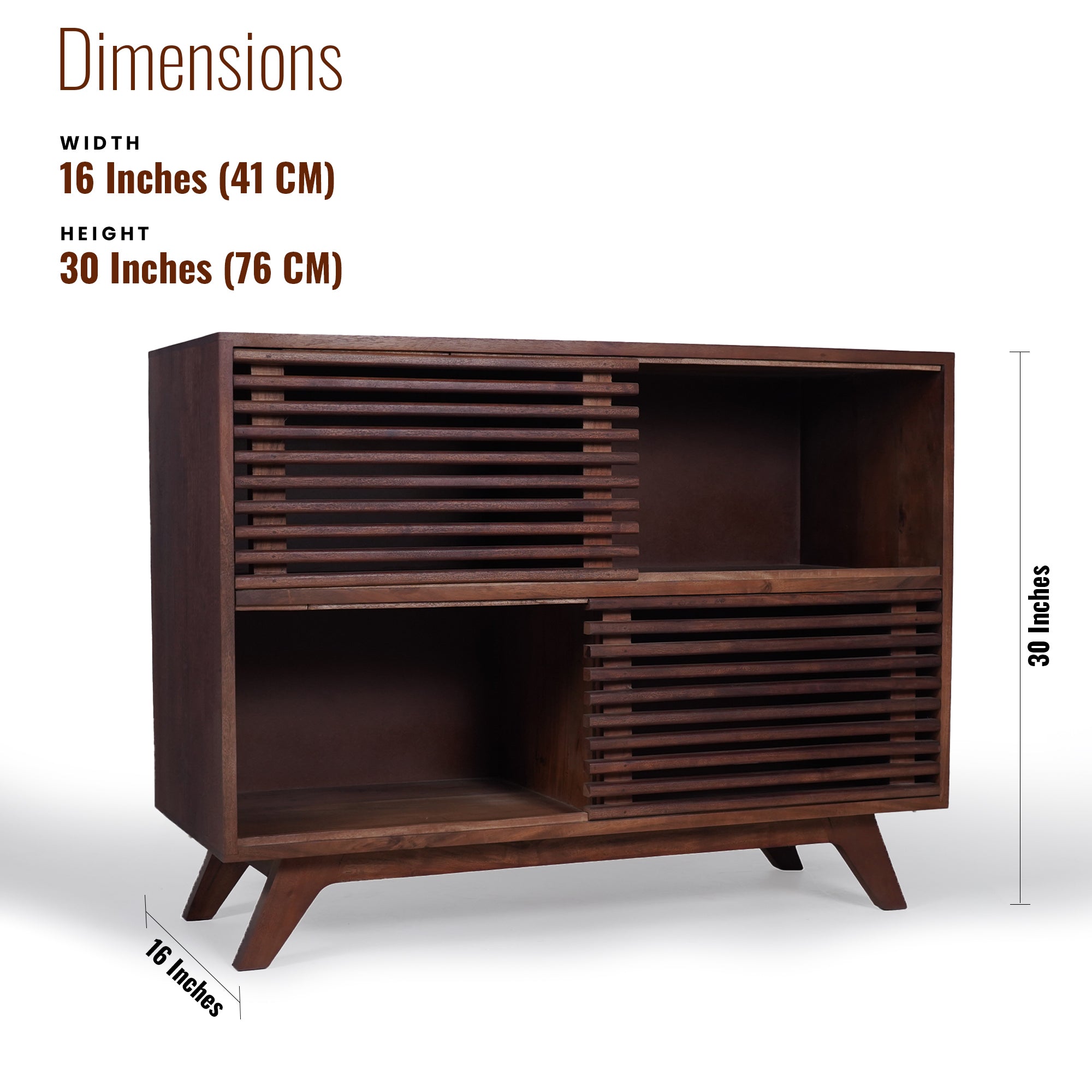 Luxor Solid Wood Sideboard with Sliding Doors