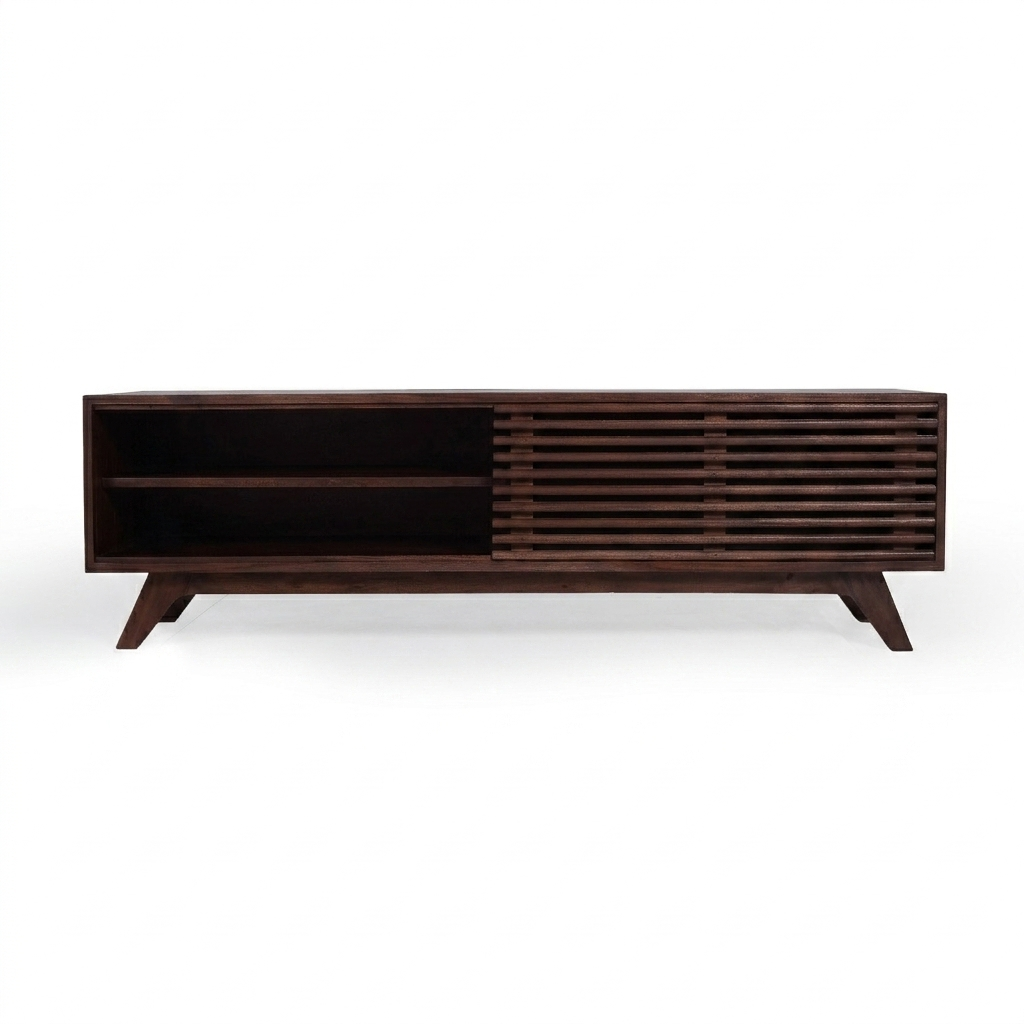 Luxor Solid Wood  TV Unit with Sliding Door