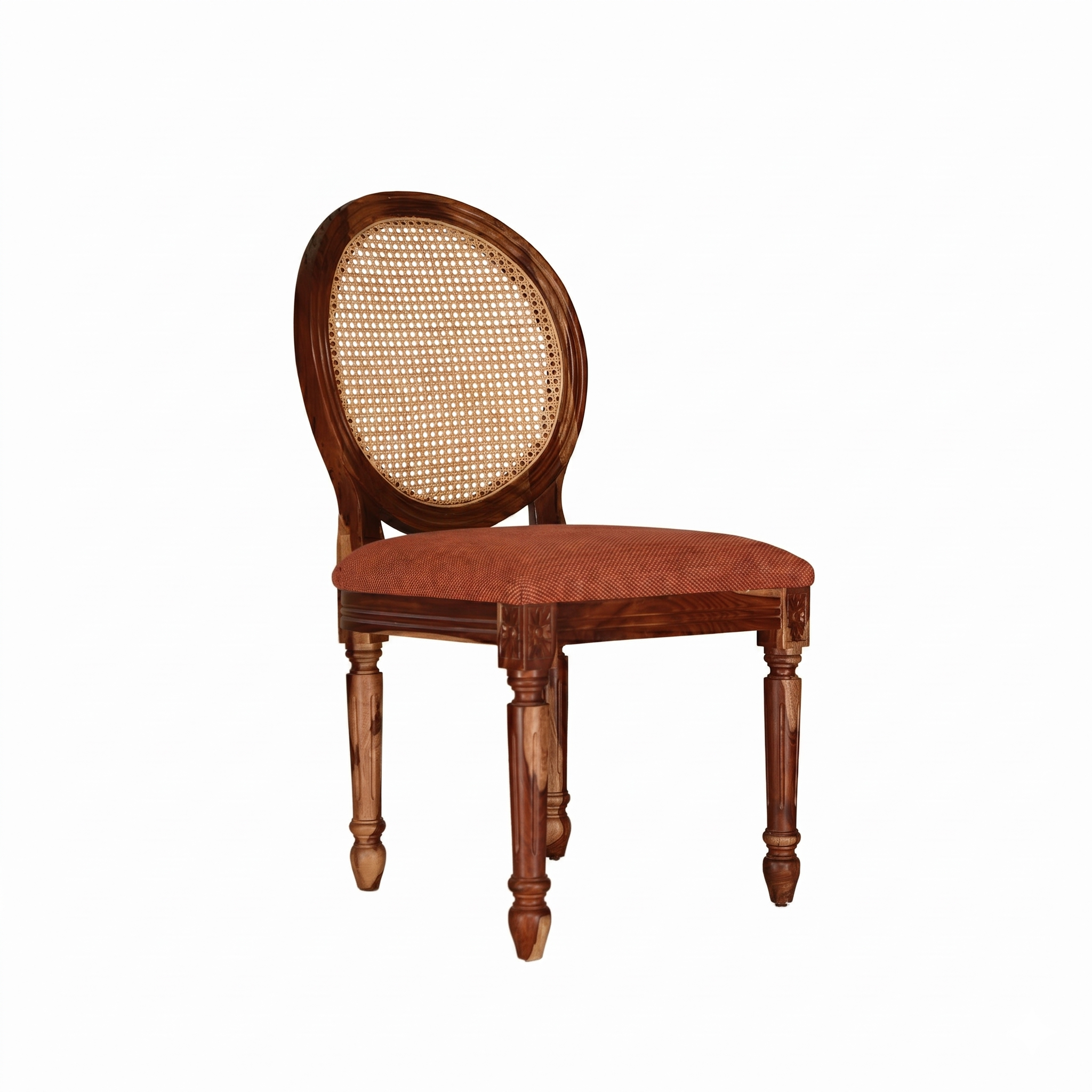 Lyon Sheesham Wood Dining Chair Cushion back