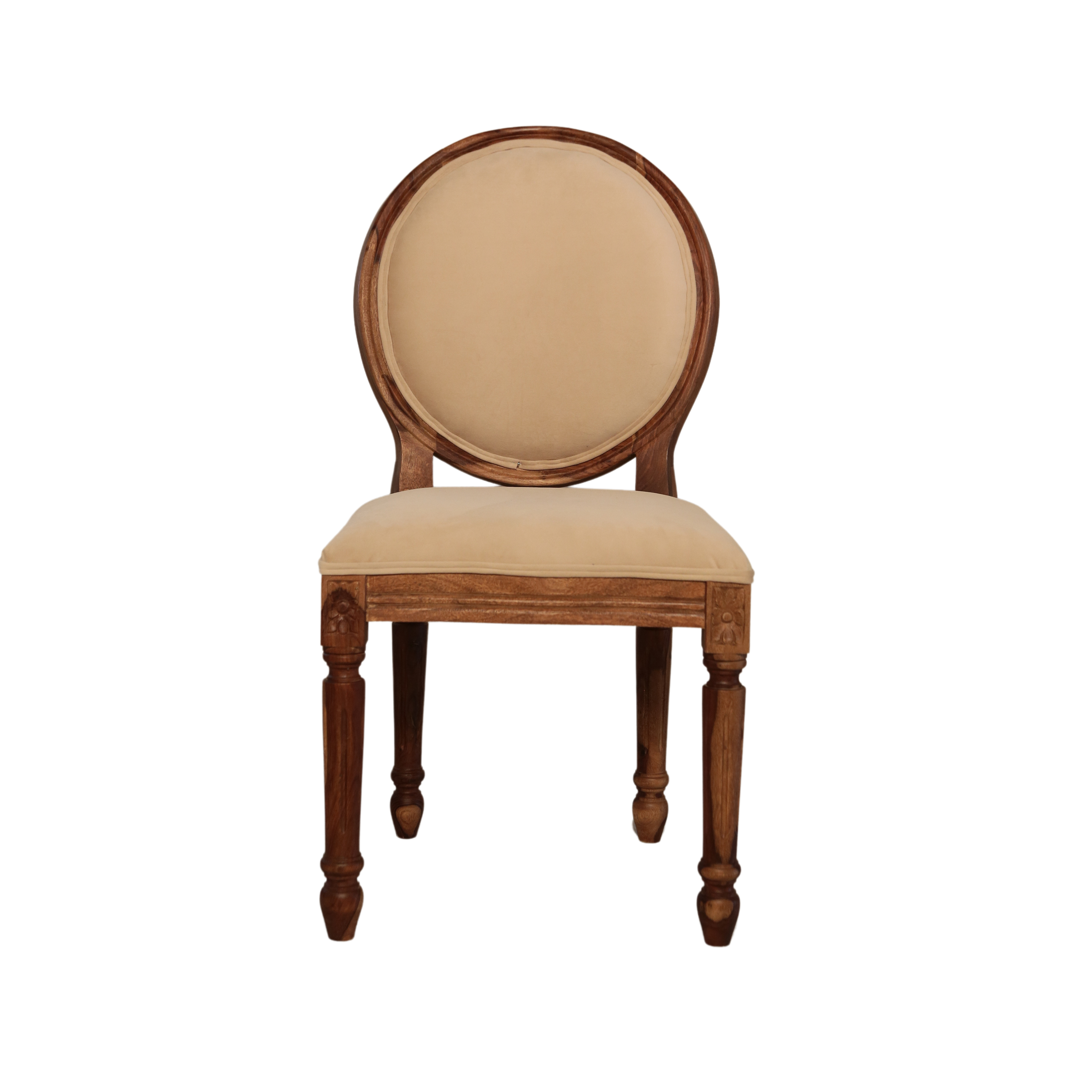Lyon Sheesham Wood Dining Chair Cushion back | Set of 2