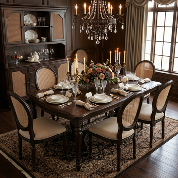 Lyon Sheesham Wood Dining Chair Cushion back