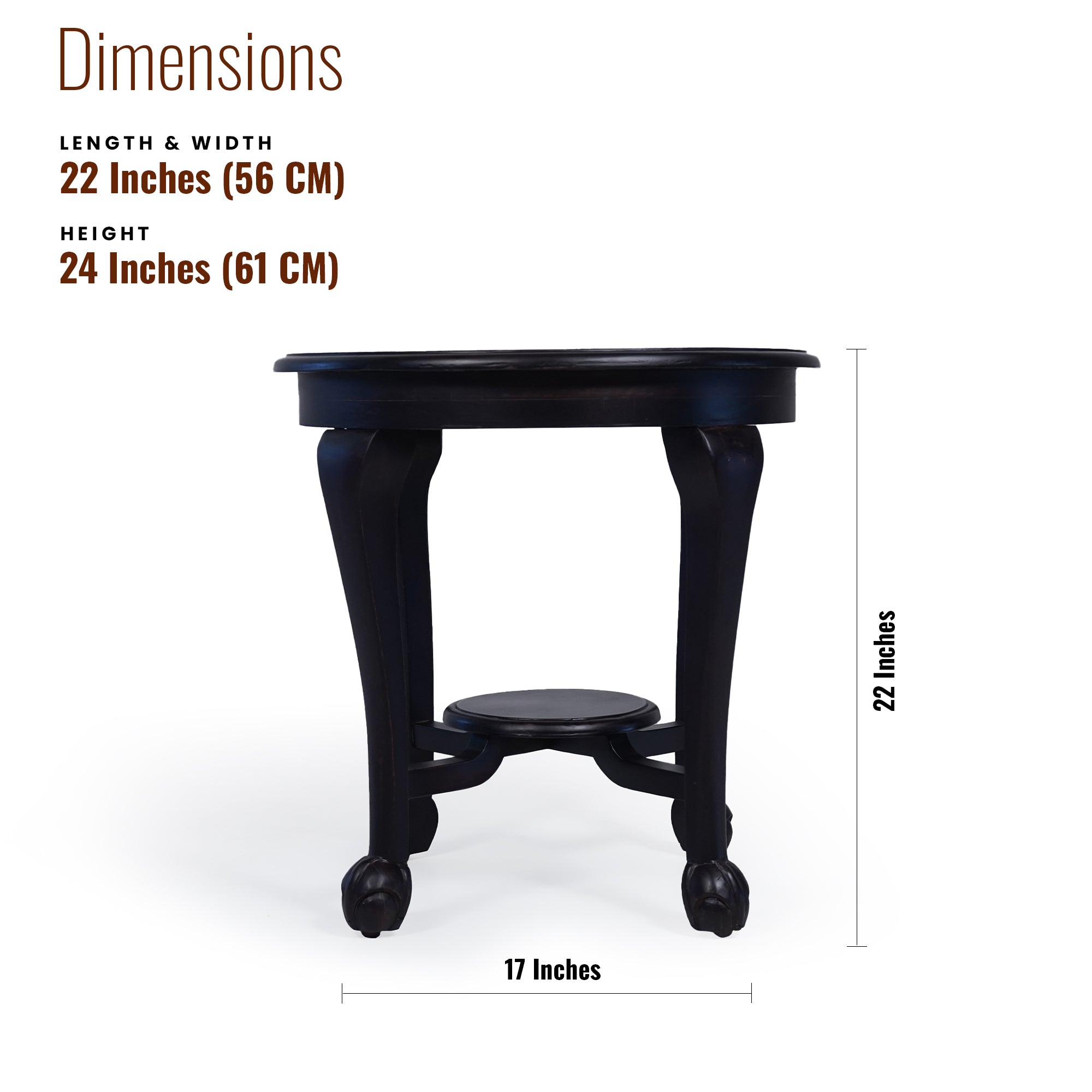 Orbit Solid Wood Side table/ End table