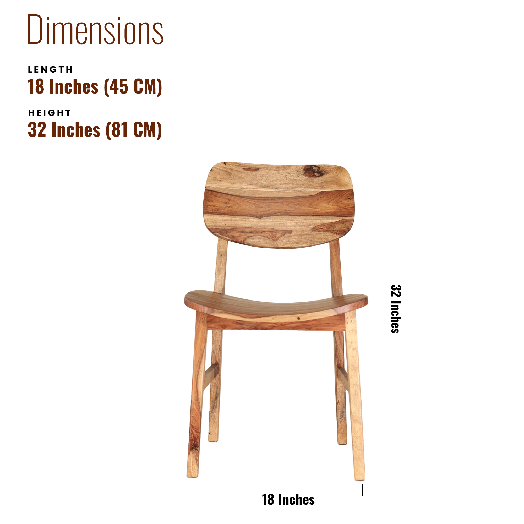 Oscar Sheesham Wood Dining Chair