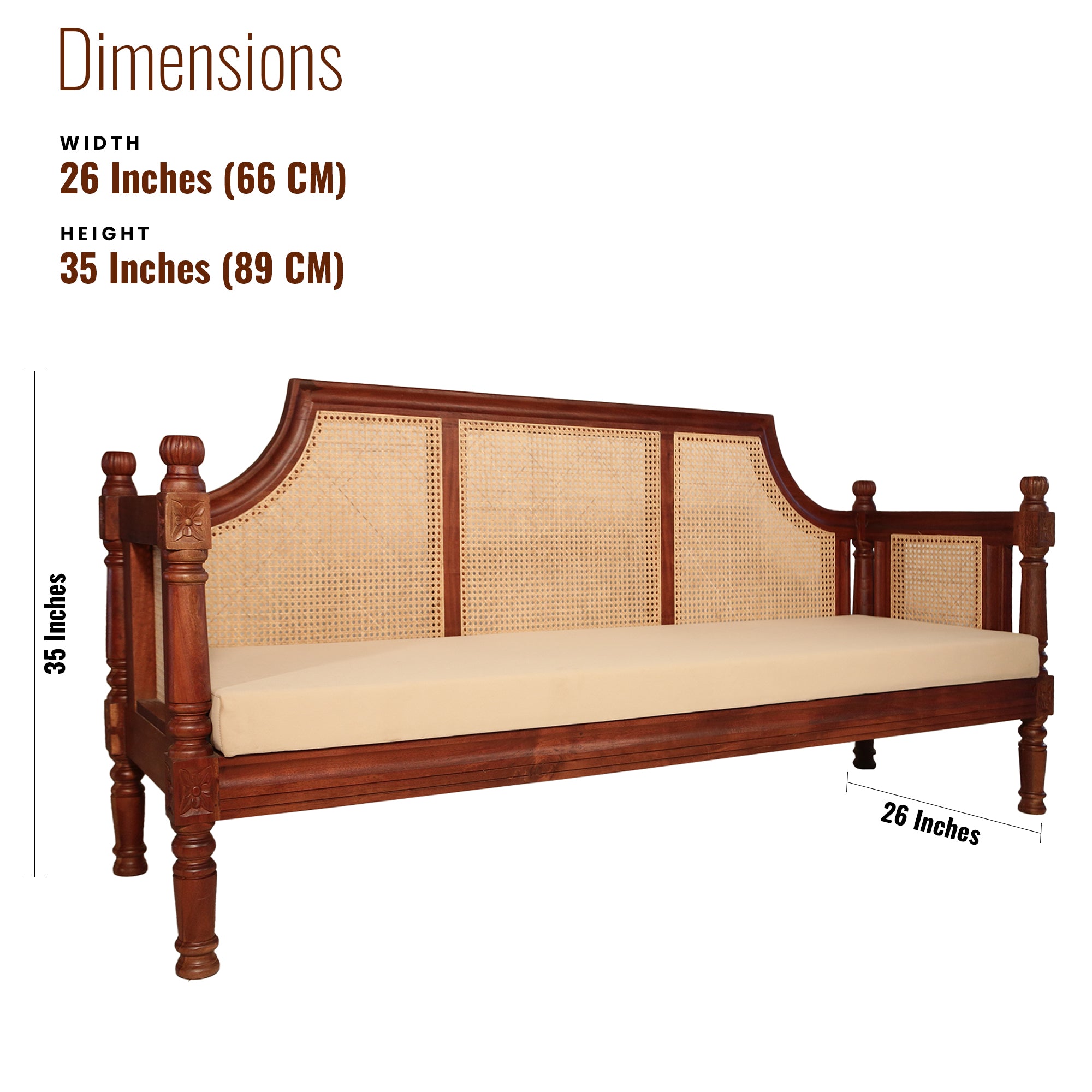 Paradise Solid Wood  Daybed/Bench