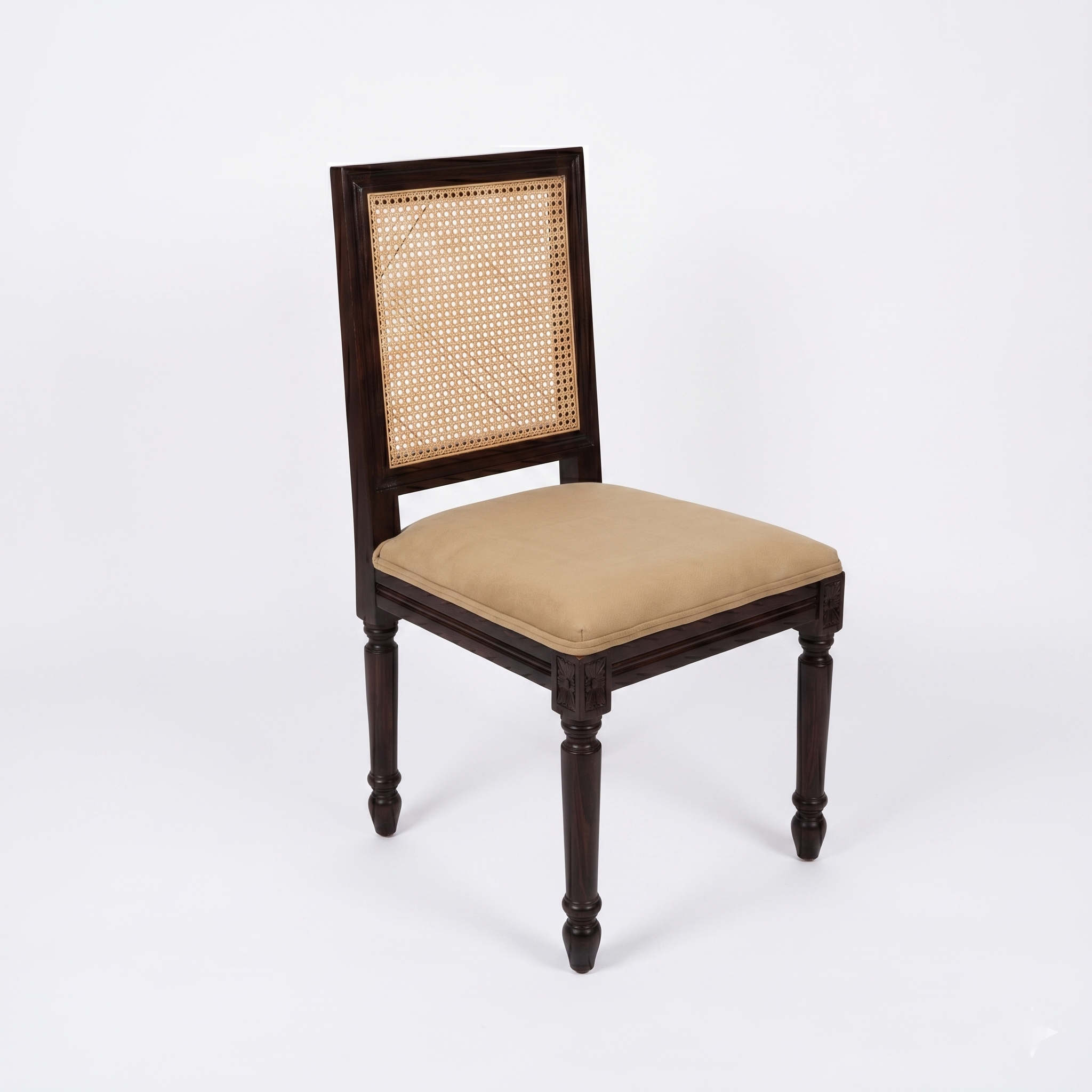 Paris Sheesham Wood Dining Chair Cane back