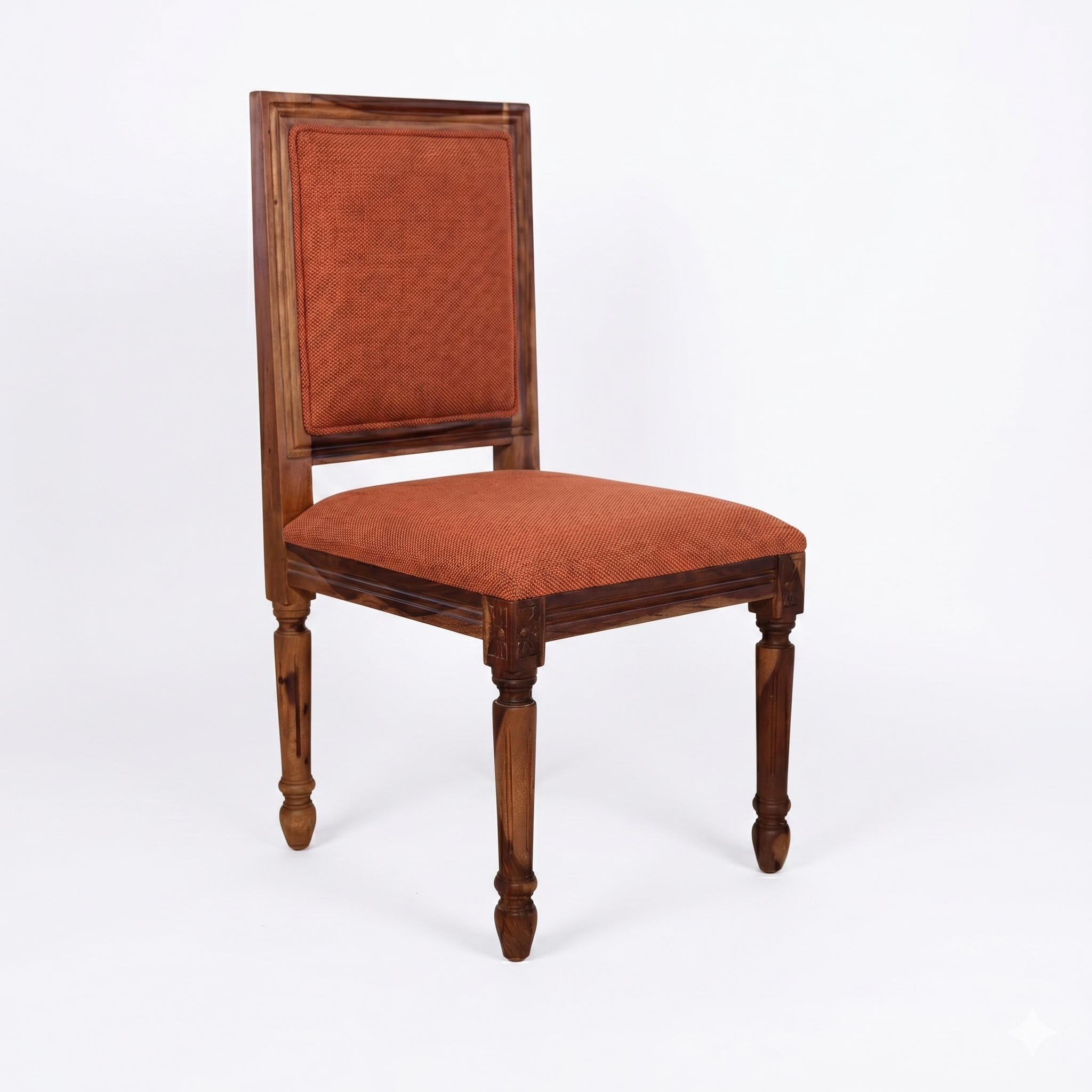 Paris Sheesham Wood Dining Chair Cushion back