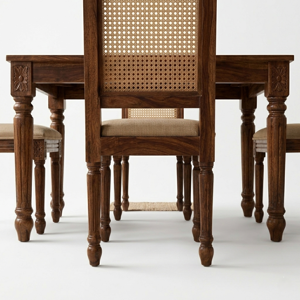 Paris Sheesham Wood Dining Chair Cane back